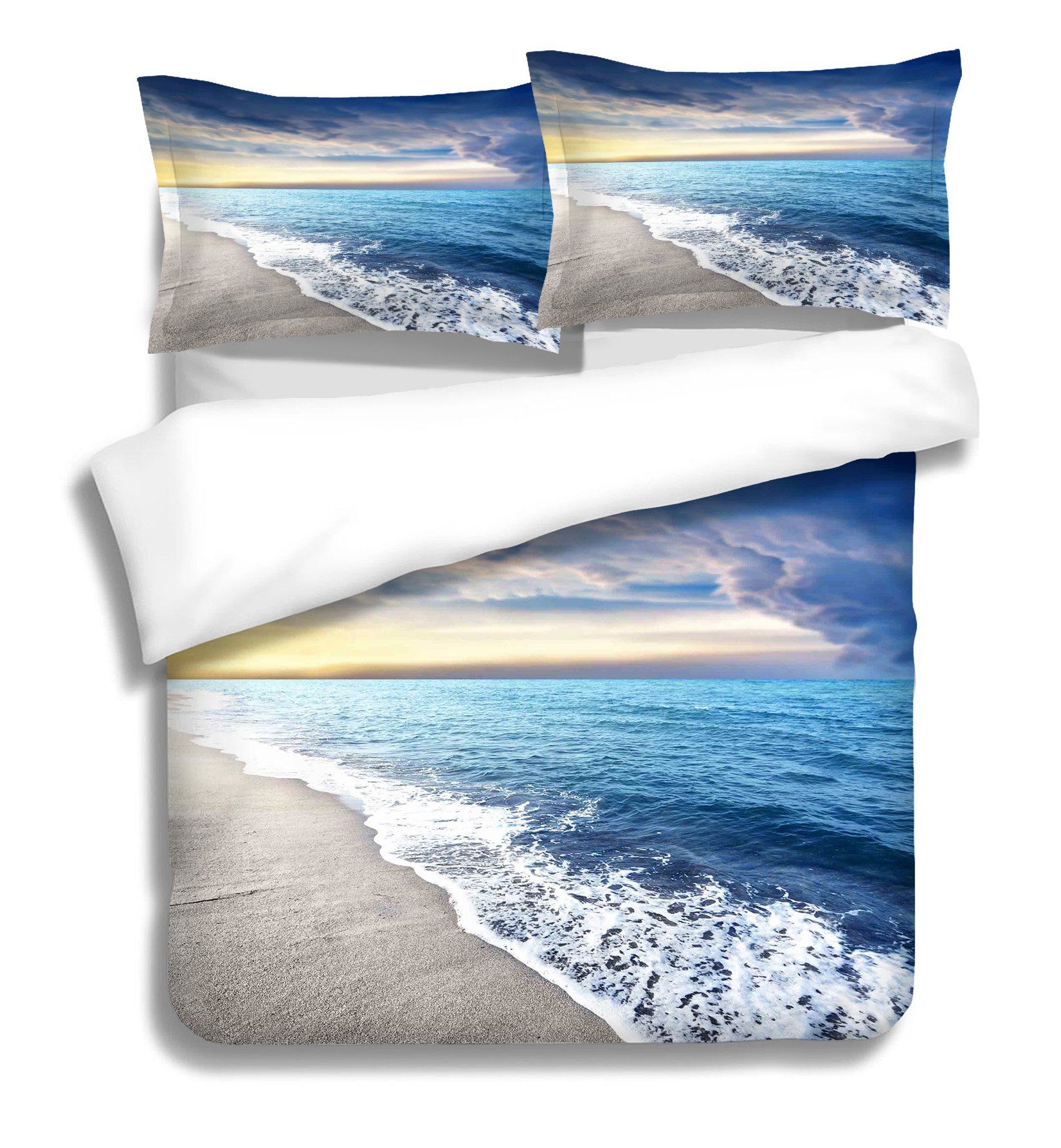 3D Sunset Clouds Sea 166 Bed Pillowcases Quilt Wallpaper AJ Wallpaper