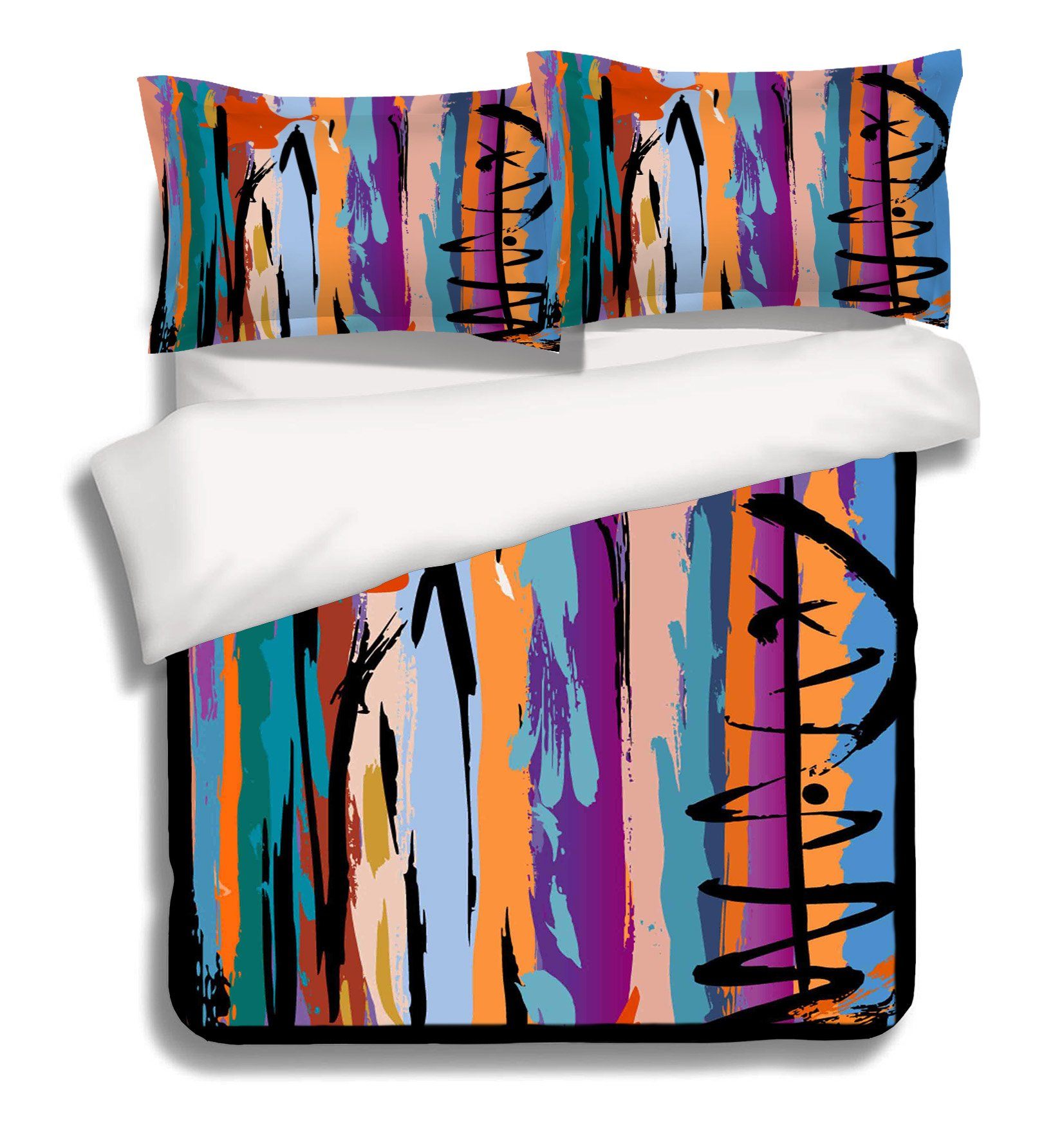 3D Colorful Paintd 178 Bed Pillowcases Quilt Wallpaper AJ Wallpaper