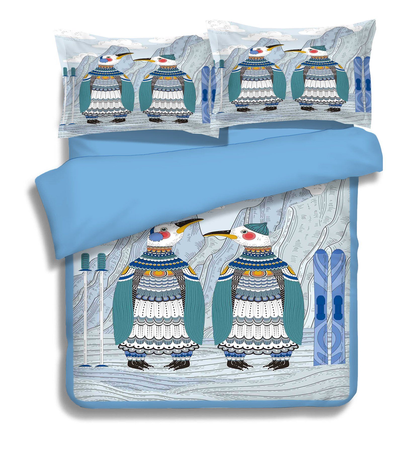 3D Sweater Penguin 042 Bed Pillowcases Quilt Wallpaper AJ Wallpaper