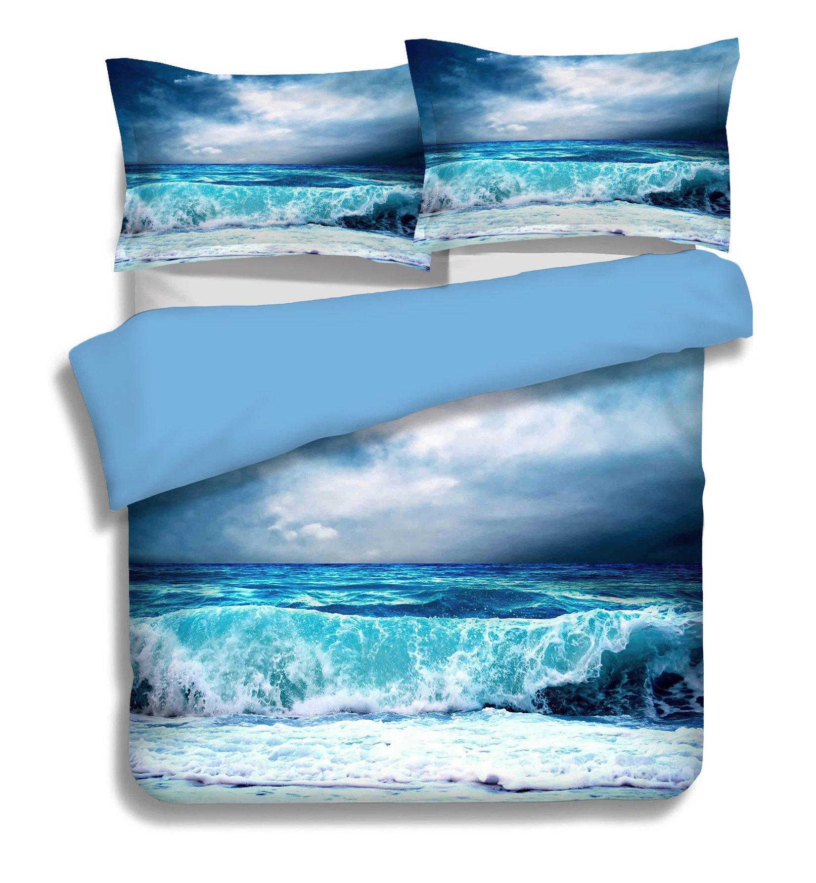 3D Night Waves 076 Bed Pillowcases Quilt Wallpaper AJ Wallpaper