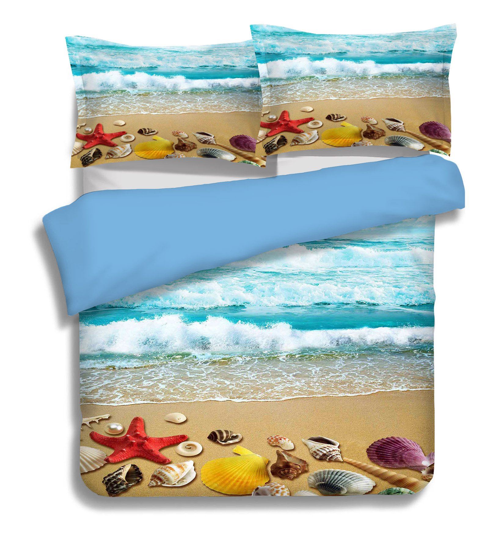 3D Seashell Starfish 209 Bed Pillowcases Quilt Wallpaper AJ Wallpaper