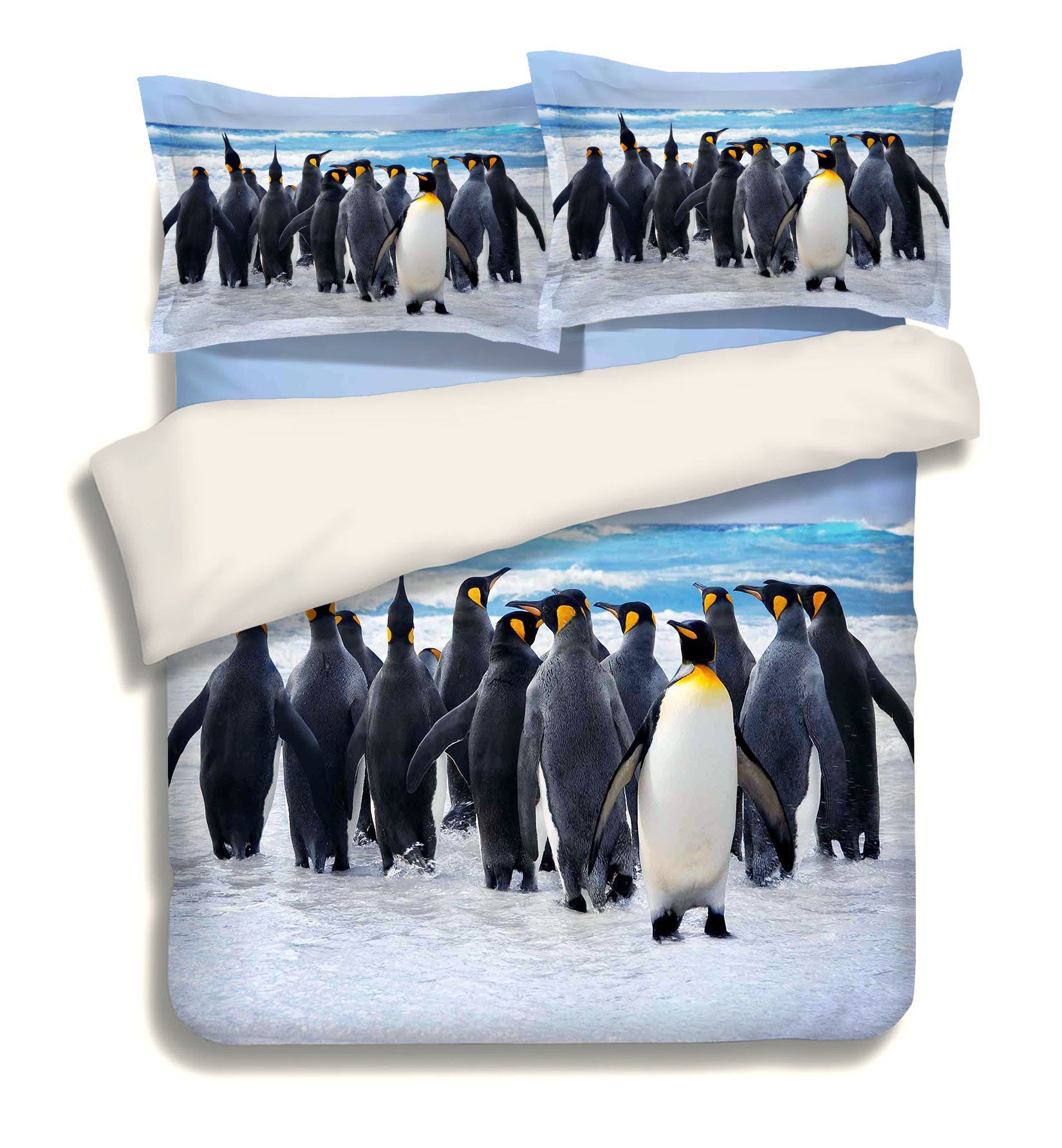 3D Sea Penguins 114 Bed Pillowcases Quilt Wallpaper AJ Wallpaper