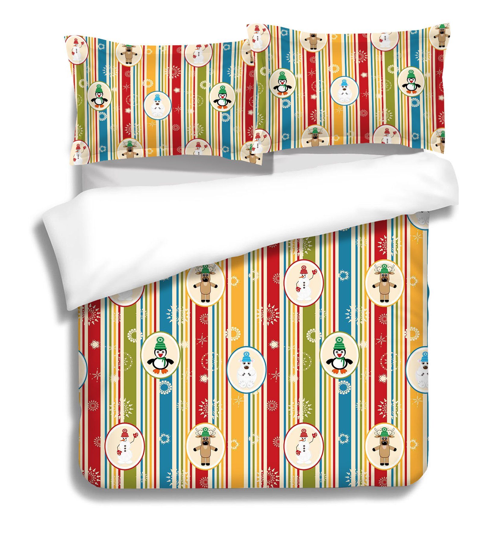 3D Cartoon Snowman 106 Bed Pillowcases Quilt Wallpaper AJ Wallpaper