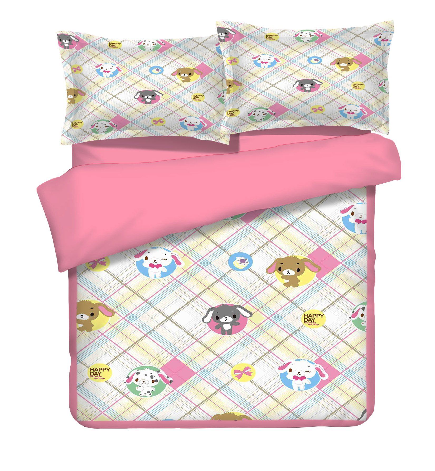 3D Long Ear Bears 107 Bed Pillowcases Quilt Wallpaper AJ Wallpaper