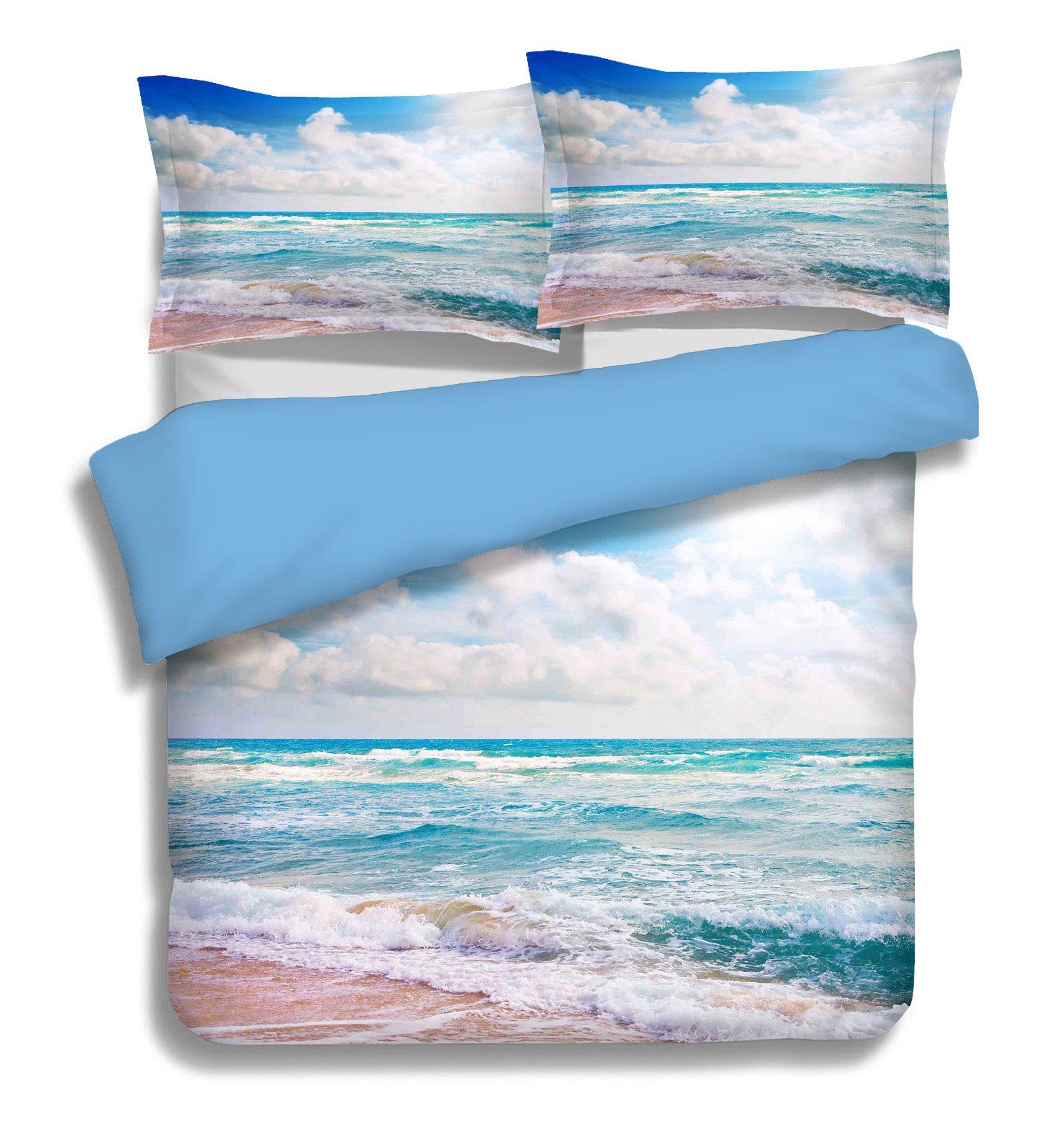 3D Sky Beach 077 Bed Pillowcases Quilt Wallpaper AJ Wallpaper