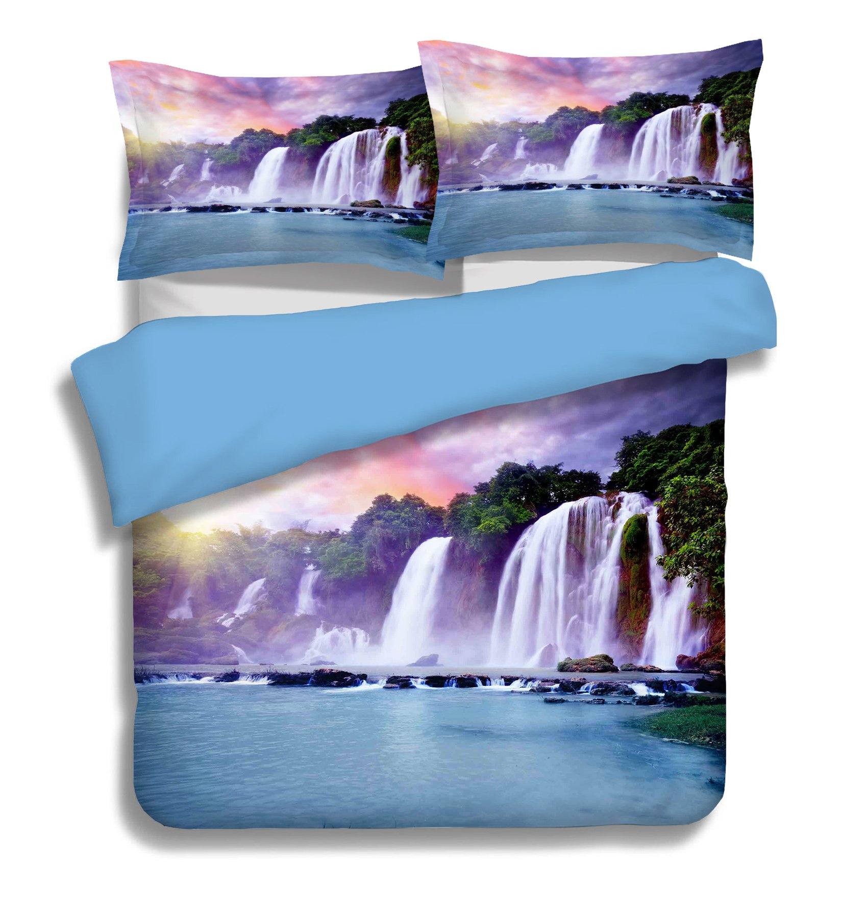 3D Waterfall River 095 Bed Pillowcases Quilt Wallpaper AJ Wallpaper