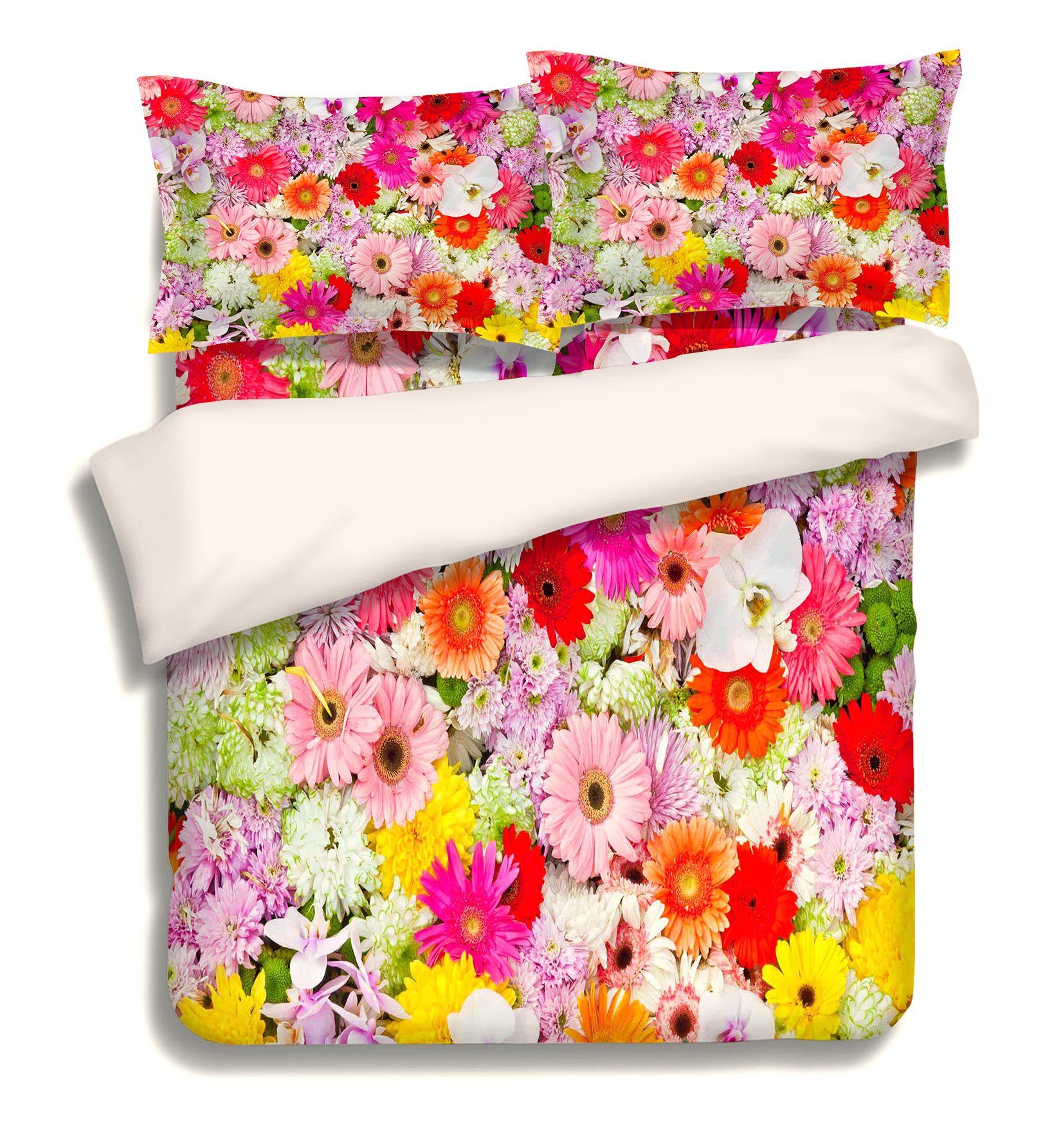 3D Bright Flowers 93 Bed Pillowcases Quilt Wallpaper AJ Wallpaper
