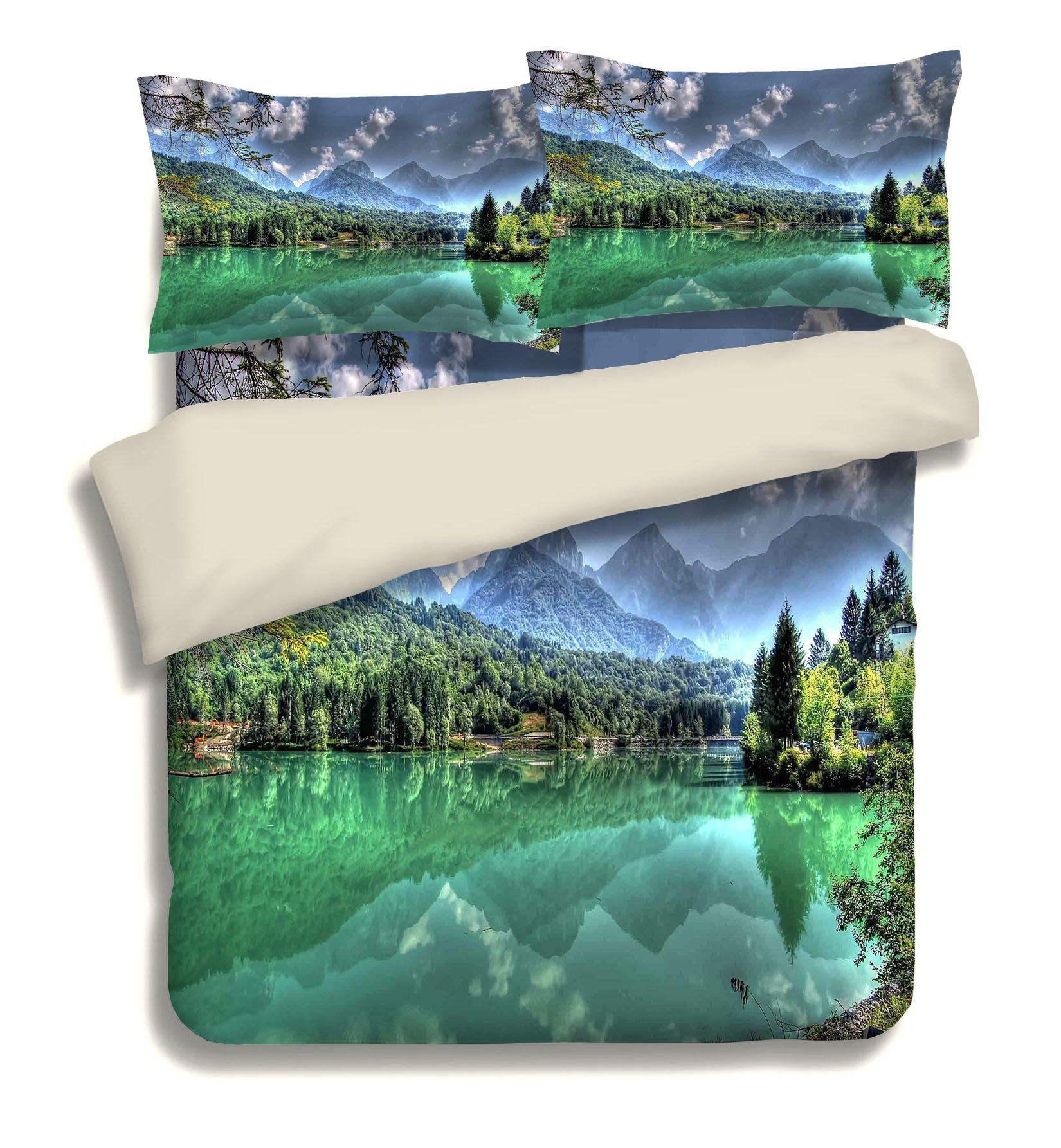3D Pretty Lake Scenery 98 Bed Pillowcases Quilt Wallpaper AJ Wallpaper