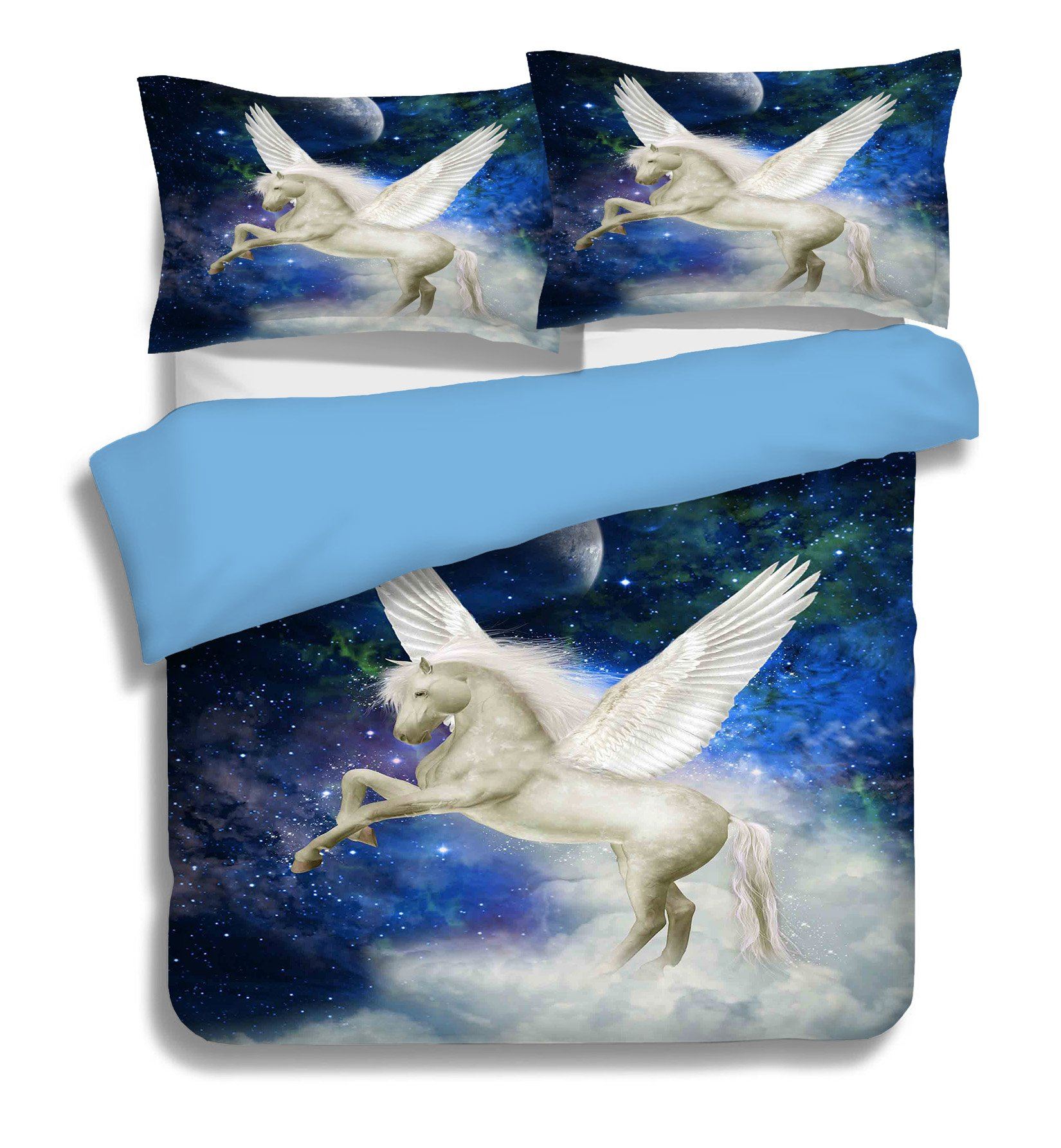 3D Pegasus Stars 008 Bed Pillowcases Quilt Wallpaper AJ Wallpaper