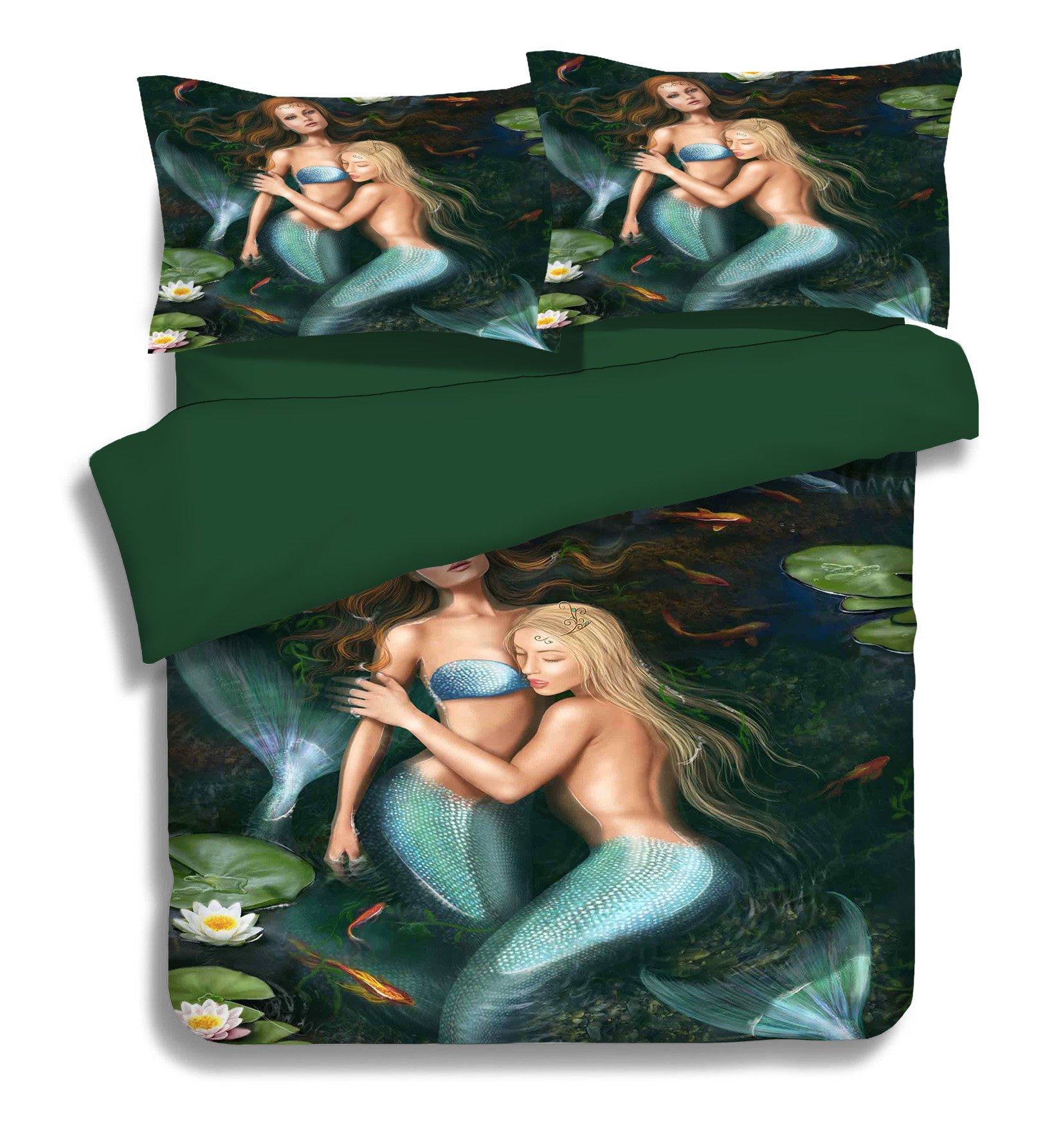 3D Pretty Mermaid 290 Bed Pillowcases Quilt Wallpaper AJ Wallpaper