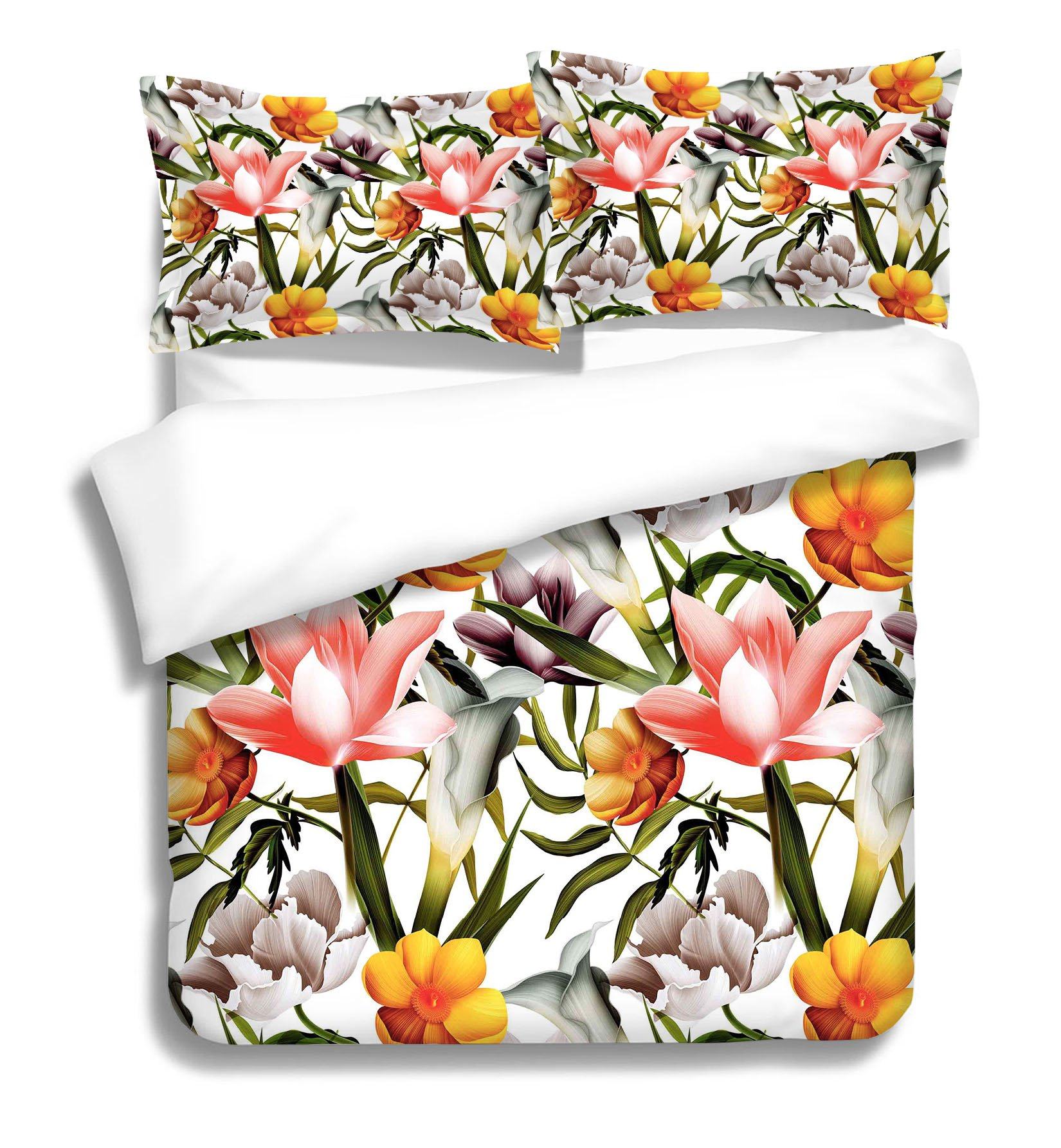 3D Colorful Flowers 272 Bed Pillowcases Quilt Wallpaper AJ Wallpaper