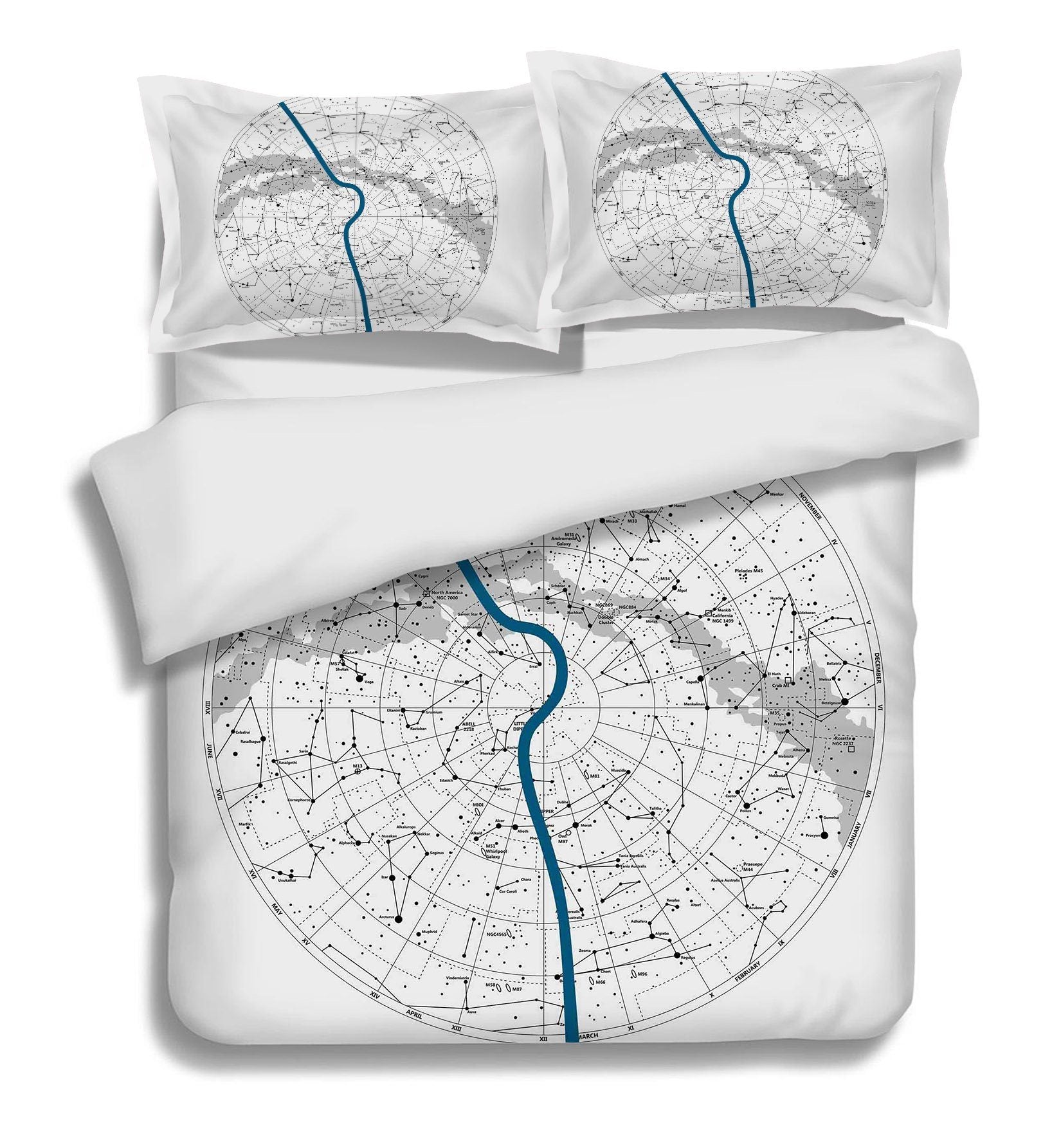 3D Constellation Map 129 Bed Pillowcases Quilt Wallpaper AJ Wallpaper