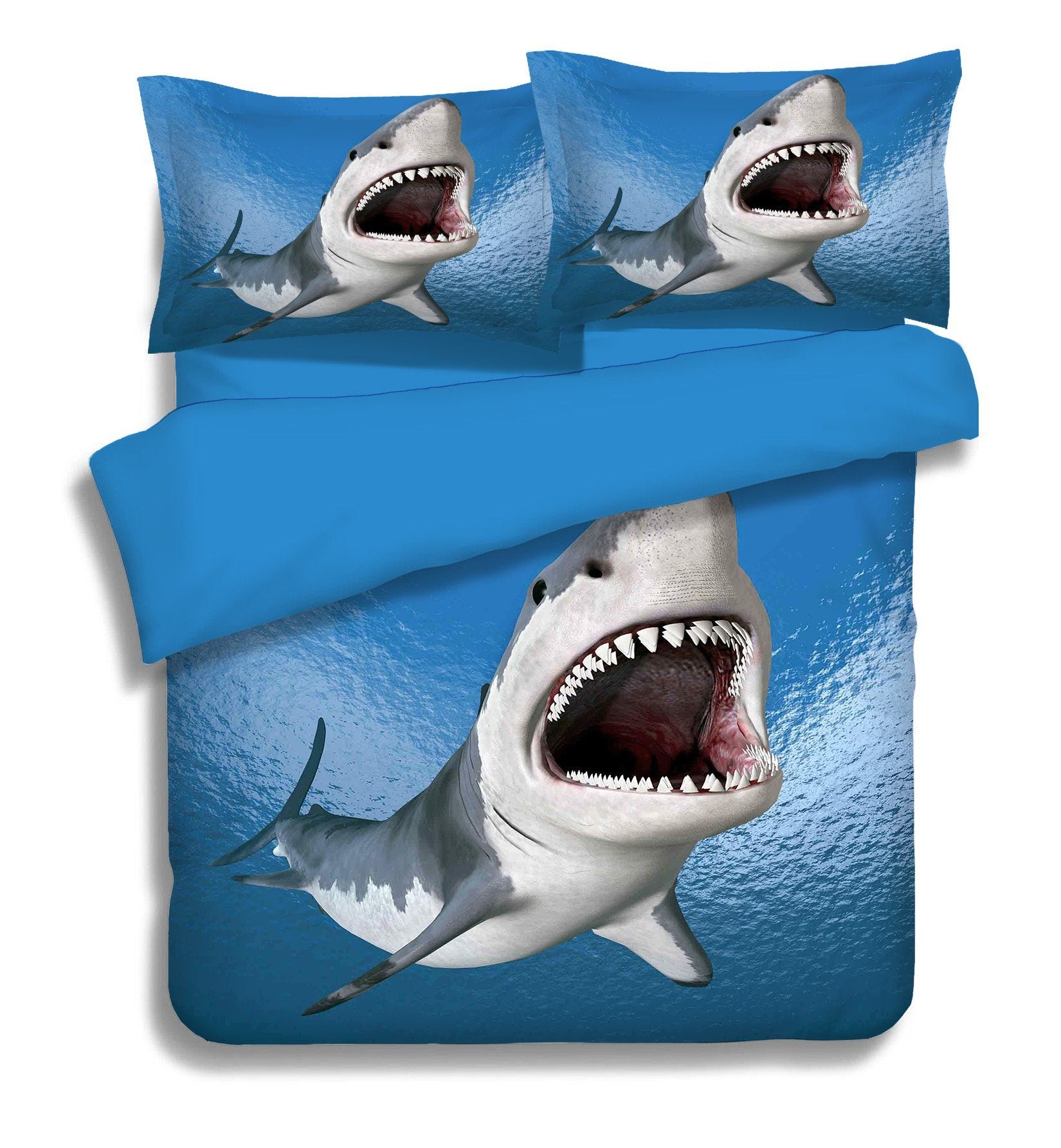 3D Big Shark 254 Bed Pillowcases Quilt Wallpaper AJ Wallpaper