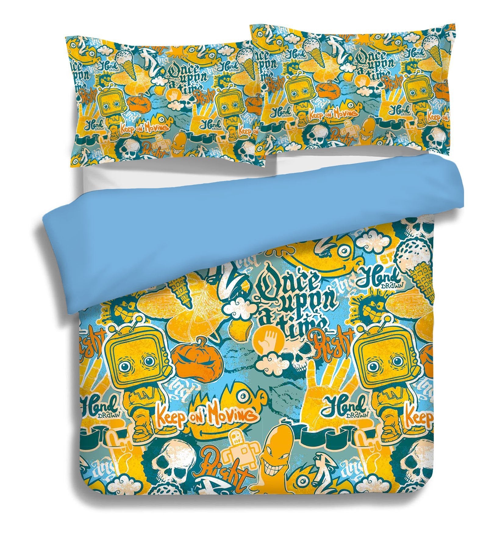 3D Robot Ice Cream 020 Bed Pillowcases Quilt Wallpaper AJ Wallpaper