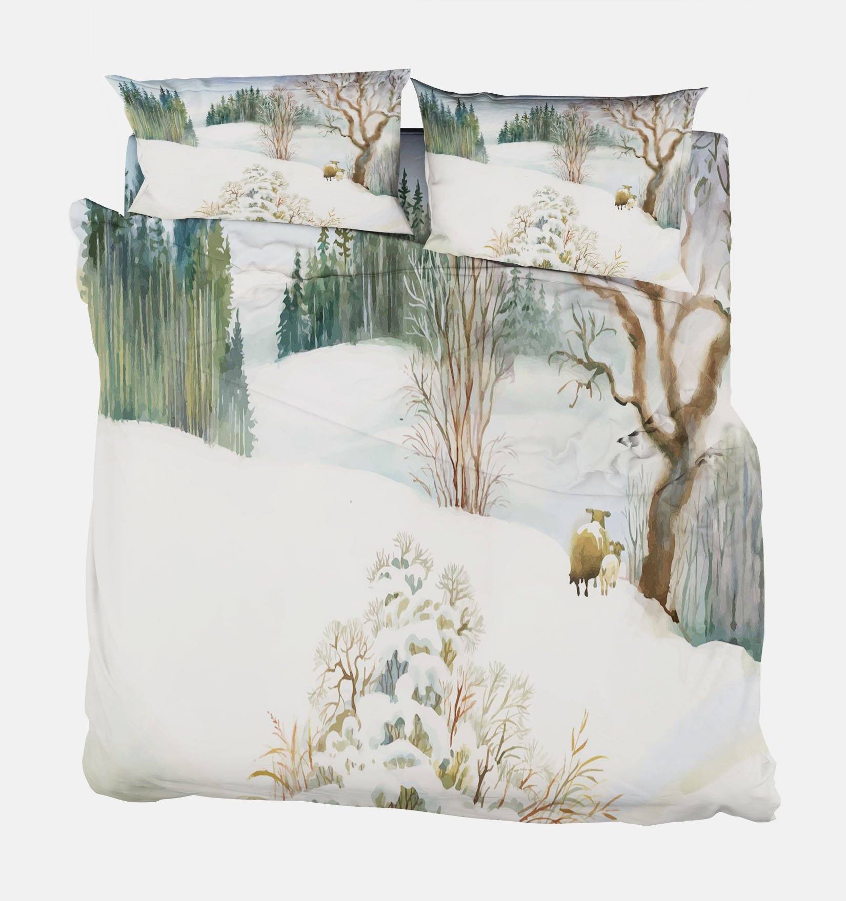 3D Snow Field Scenery 67 Bed Pillowcases Quilt Wallpaper AJ Wallpaper
