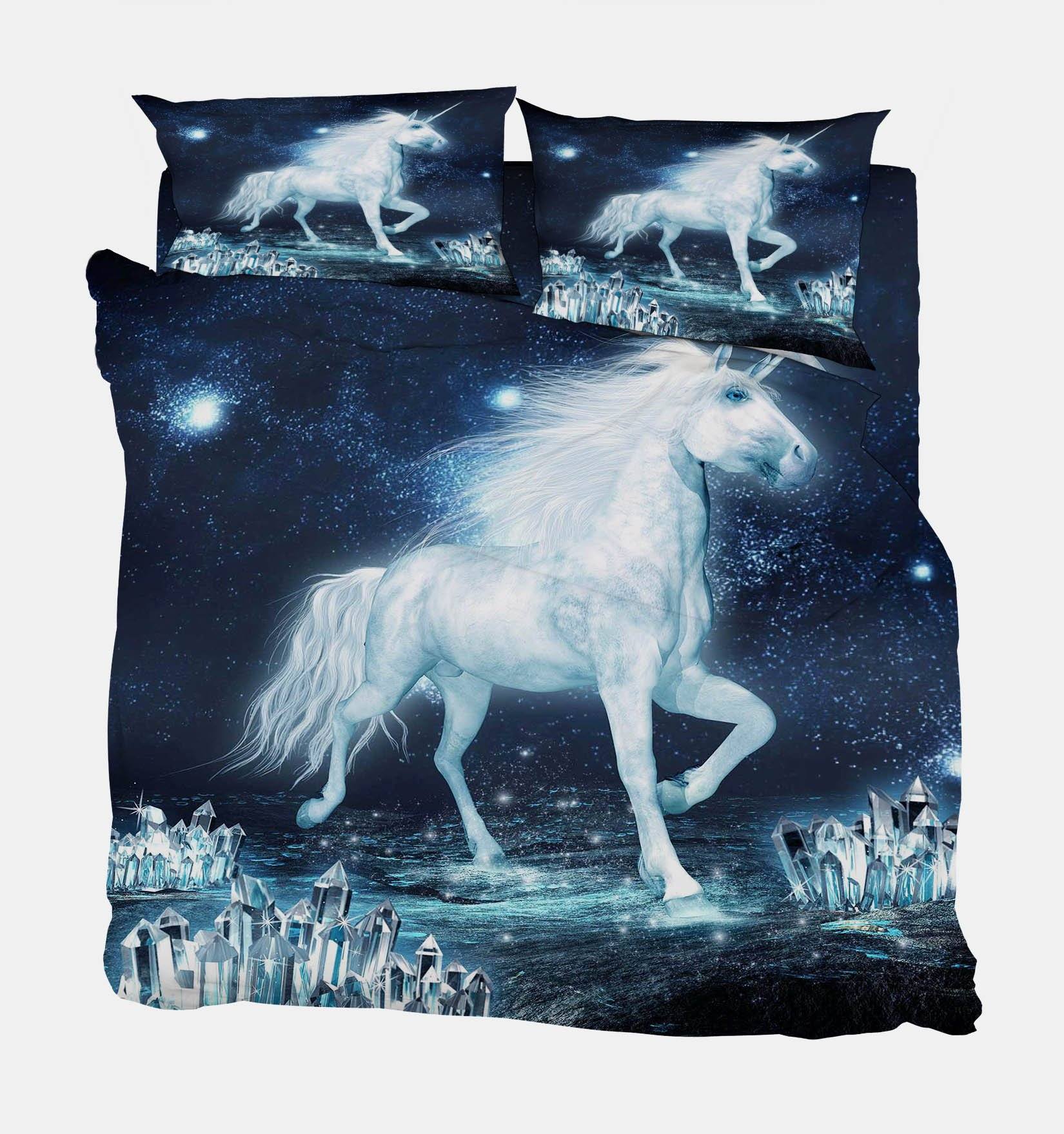 3D Dazzling Unicorn 109 Bed Pillowcases Quilt Wallpaper AJ Wallpaper