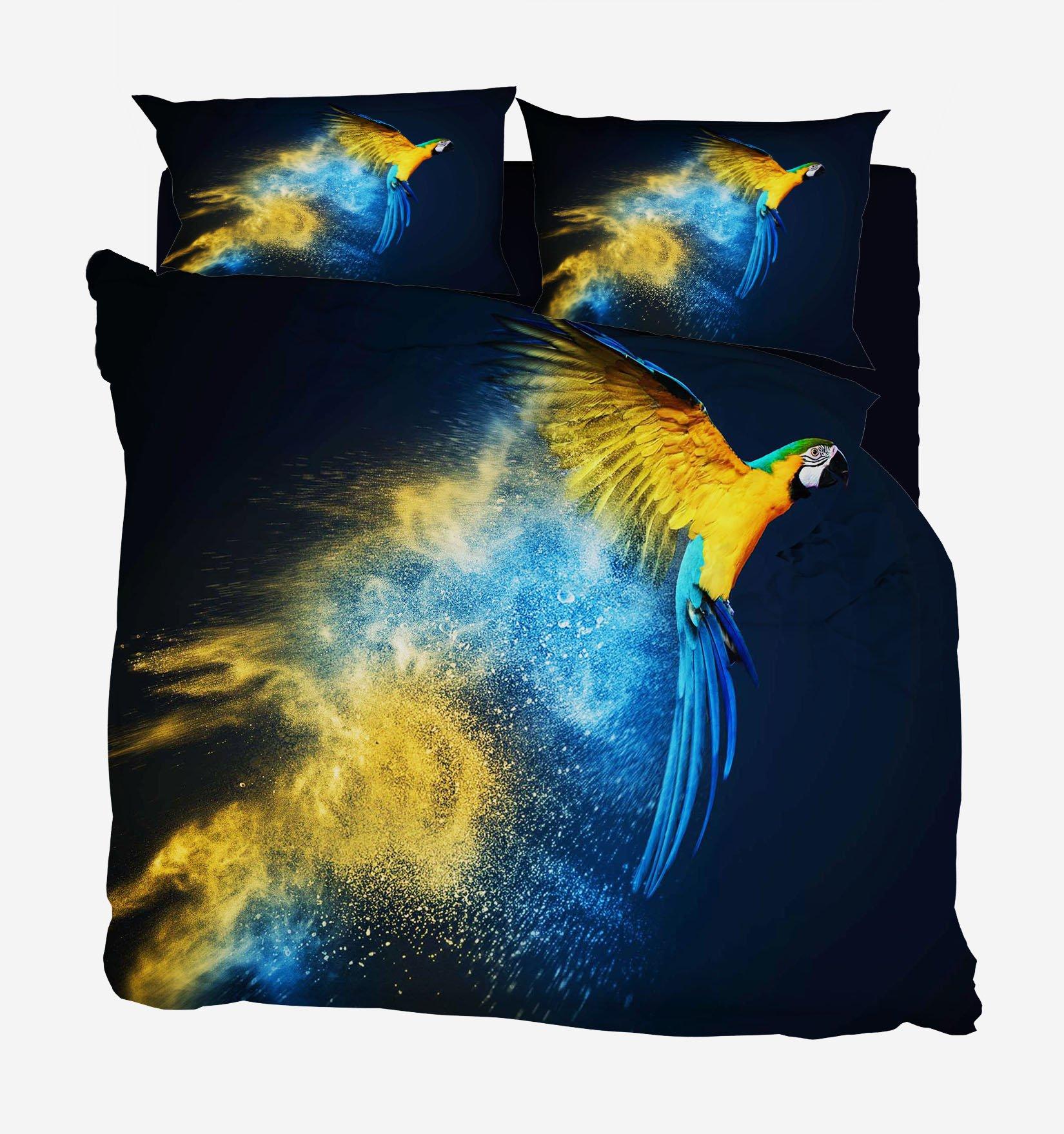 3D Flying Parrot 71 Bed Pillowcases Quilt Wallpaper AJ Wallpaper