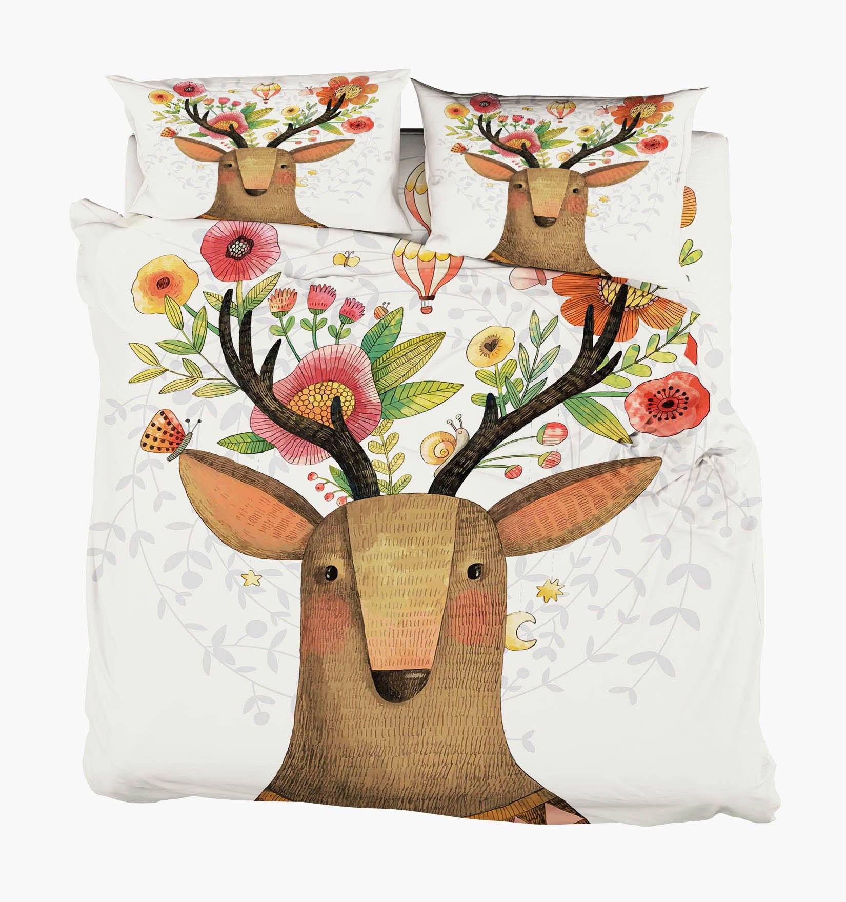 3D Animal Flowers 61 Bed Pillowcases Quilt Wallpaper AJ Wallpaper