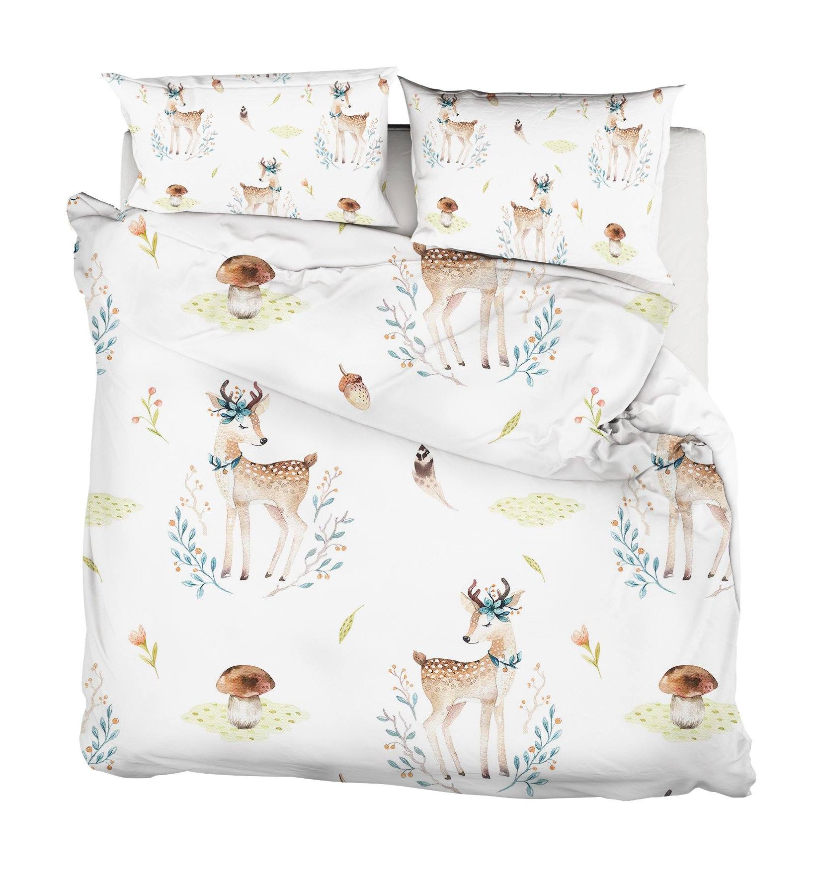 3D Deer Mushroom 058 Bed Pillowcases Quilt Wallpaper AJ Wallpaper