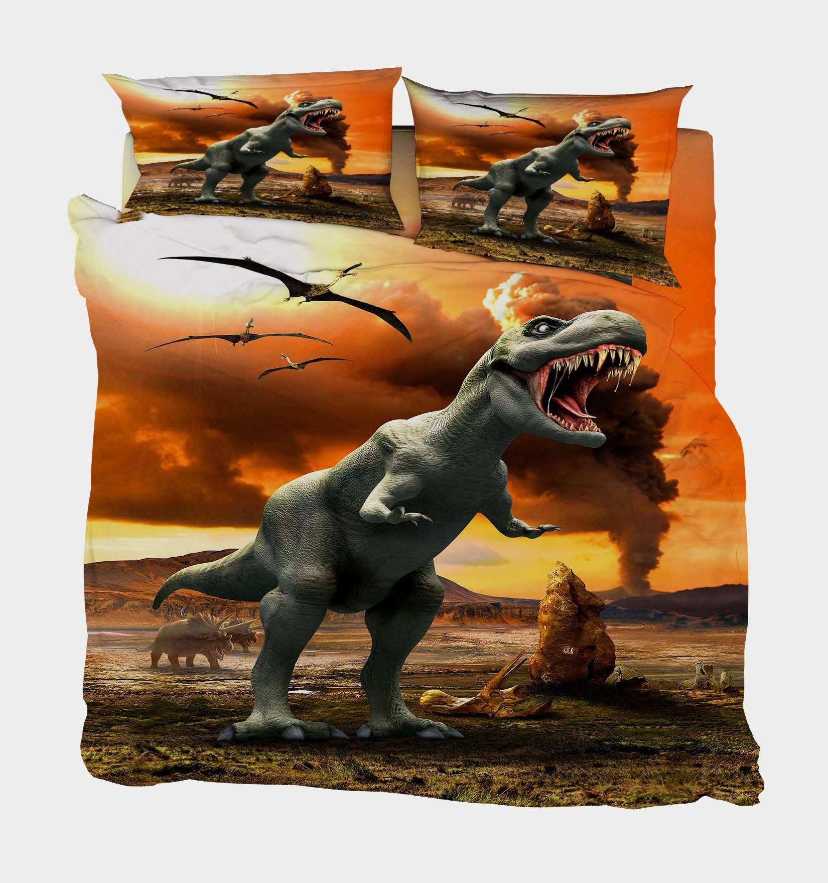 3D Dinosaurs Era 121 Bed Pillowcases Quilt Wallpaper AJ Wallpaper