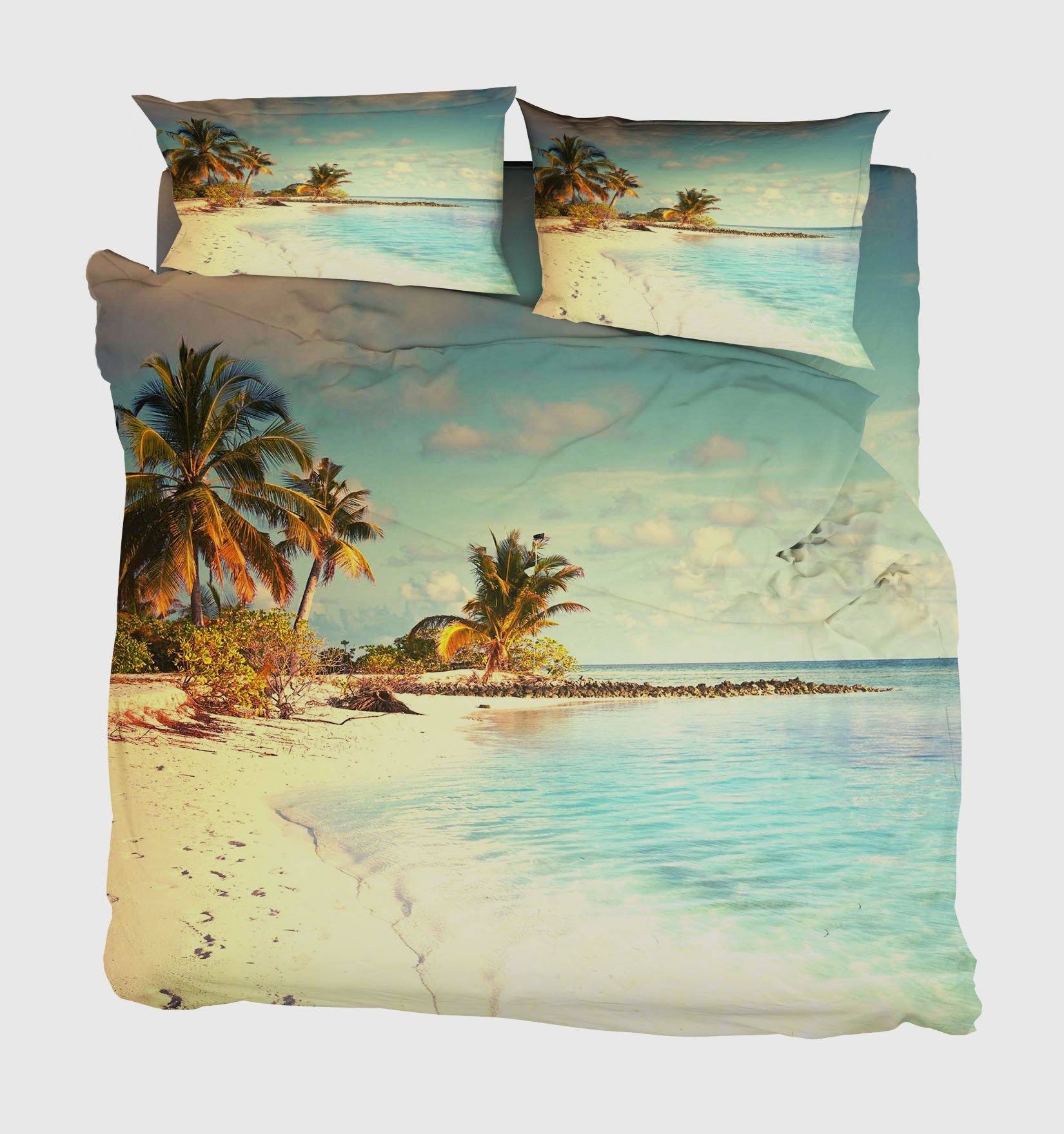 3D Shiny Beach 85 Bed Pillowcases Quilt Wallpaper AJ Wallpaper