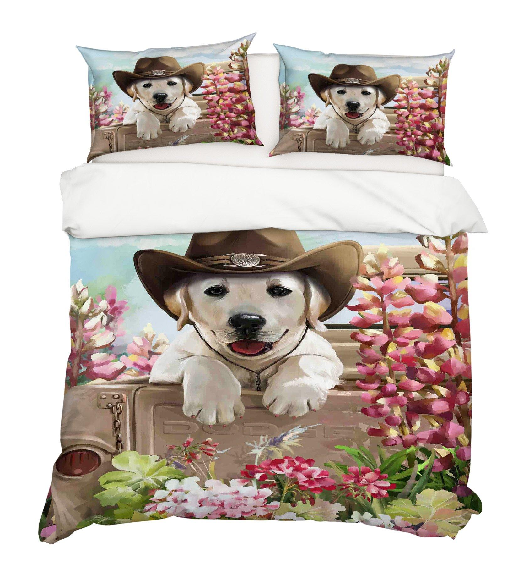 3D Hand-Painted Dog 122 Bed Pillowcases Quilt Wallpaper AJ Wallpaper