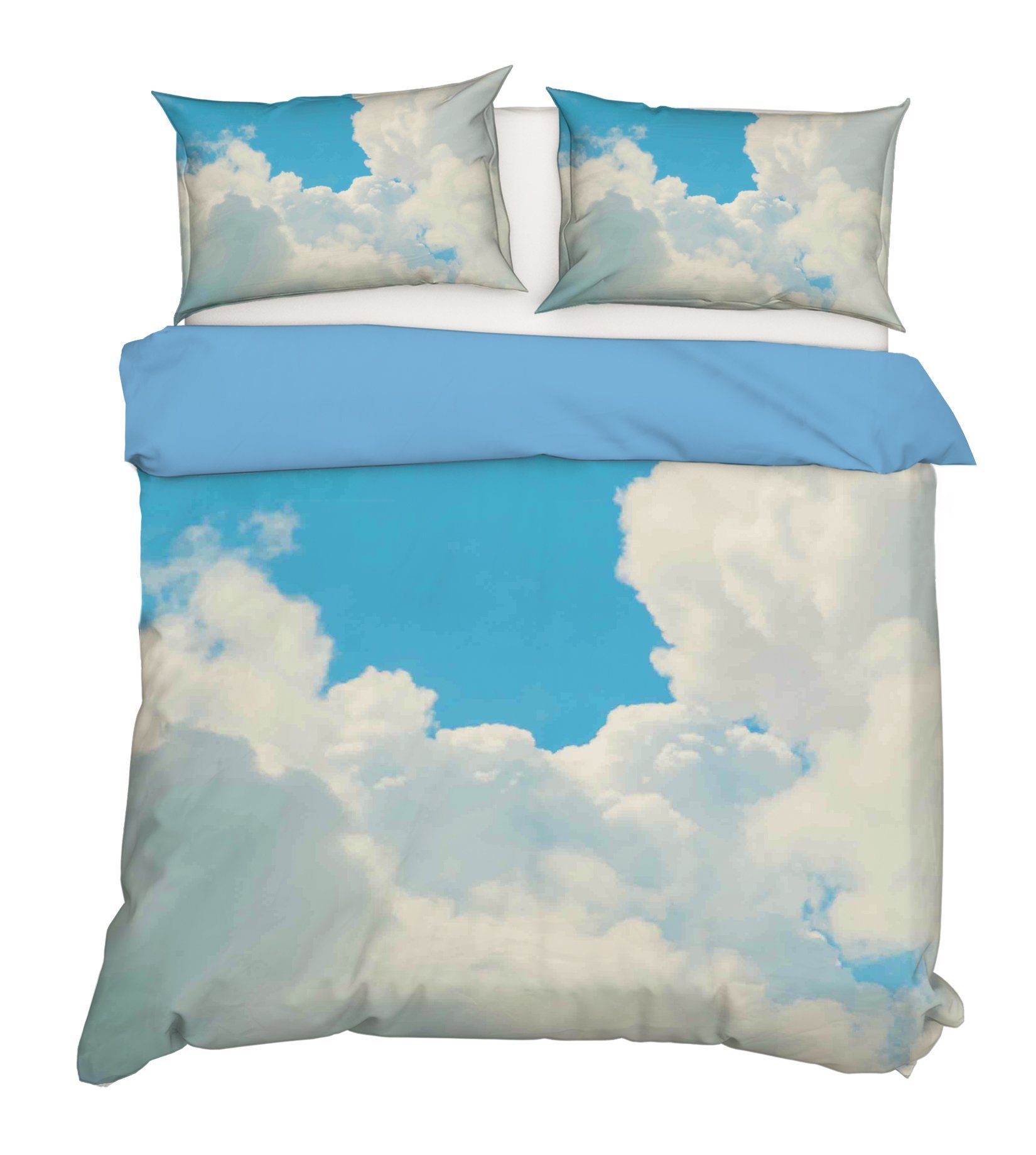 3D White Clouds 050 Bed Pillowcases Quilt Wallpaper AJ Wallpaper