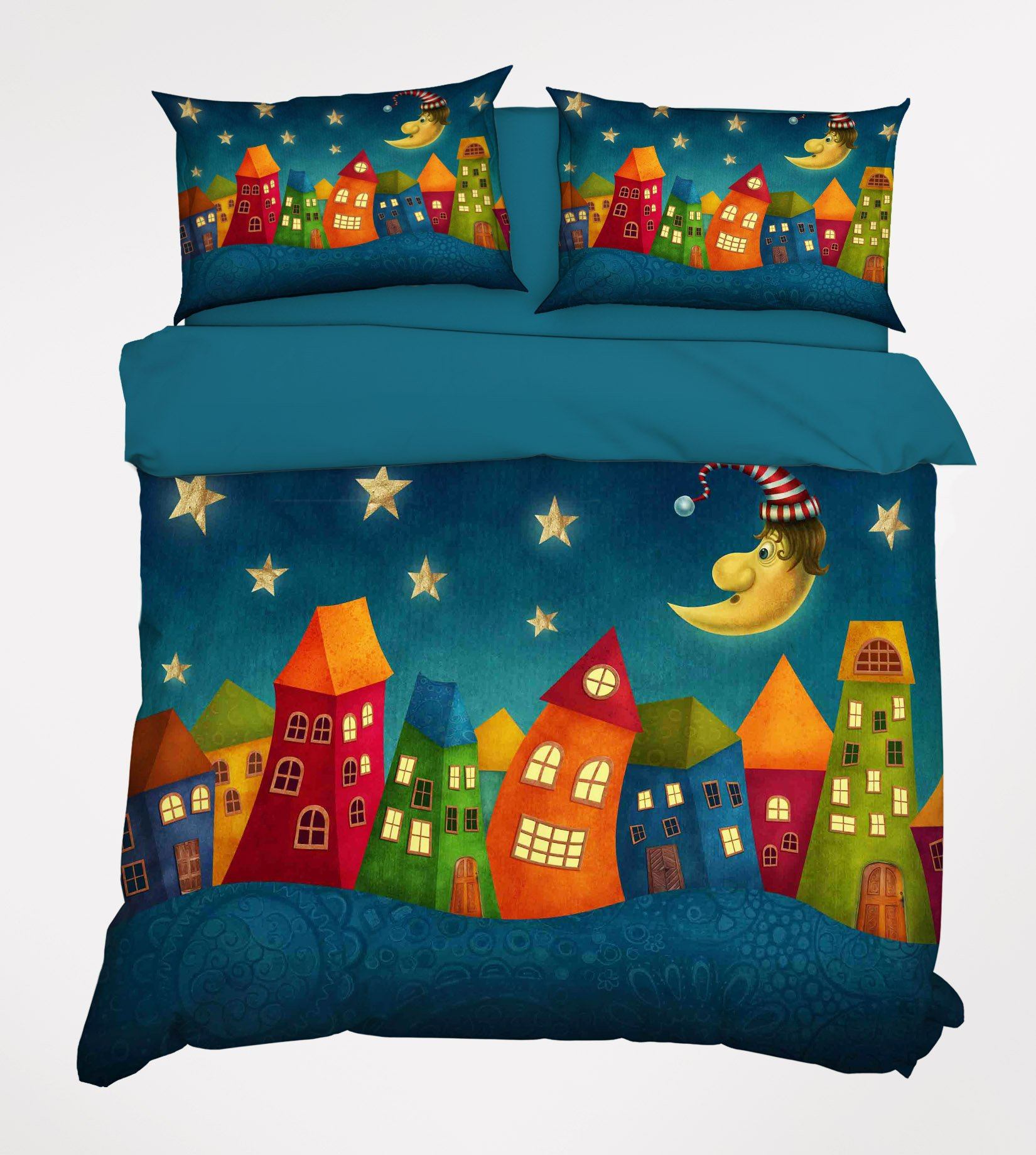 3D Lovely Cartoon Houses 130 Bed Pillowcases Quilt Wallpaper AJ Wallpaper