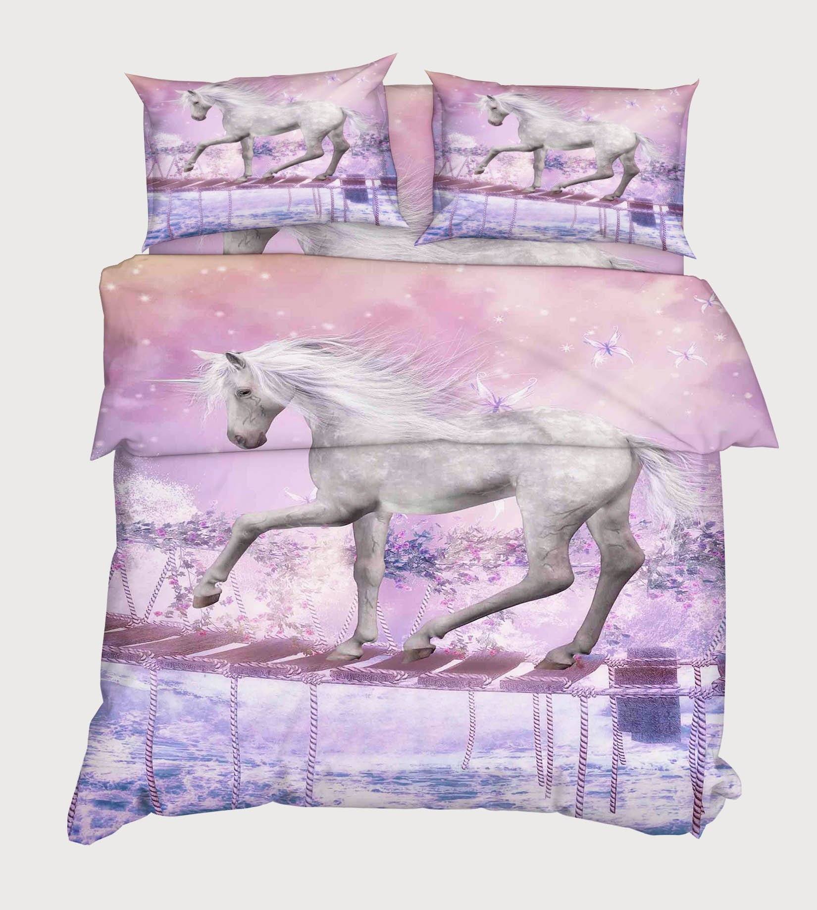 3D Drawbridge Horse 10 Bed Pillowcases Quilt Wallpaper AJ Wallpaper