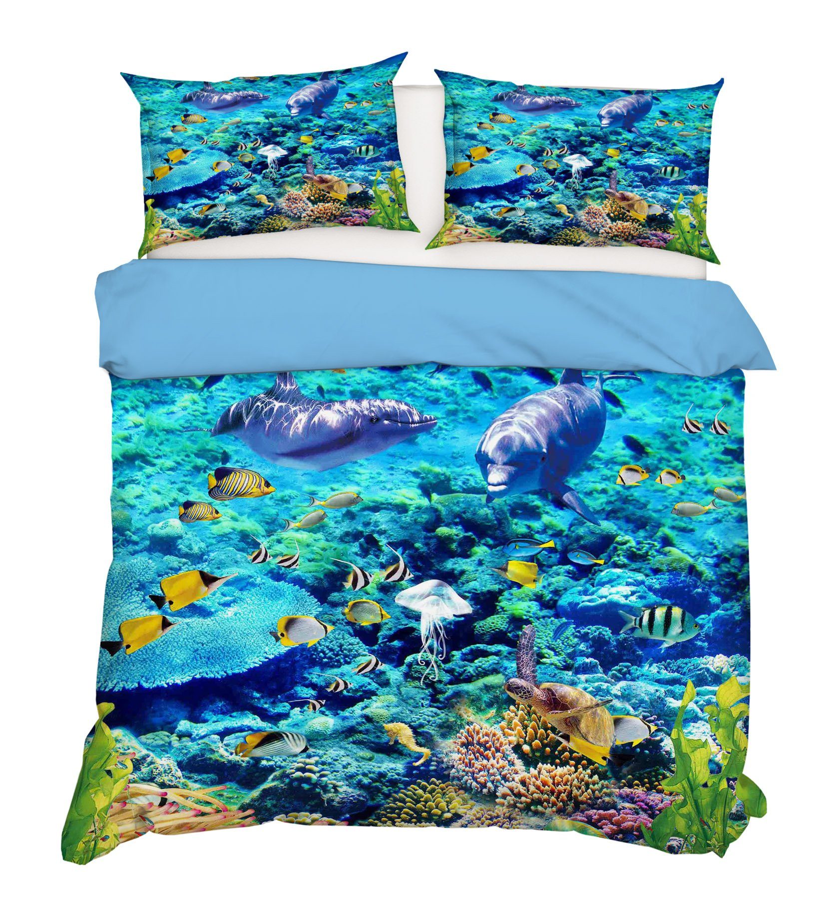 3D Coral Jellyfish 207 Bed Pillowcases Quilt Wallpaper AJ Wallpaper