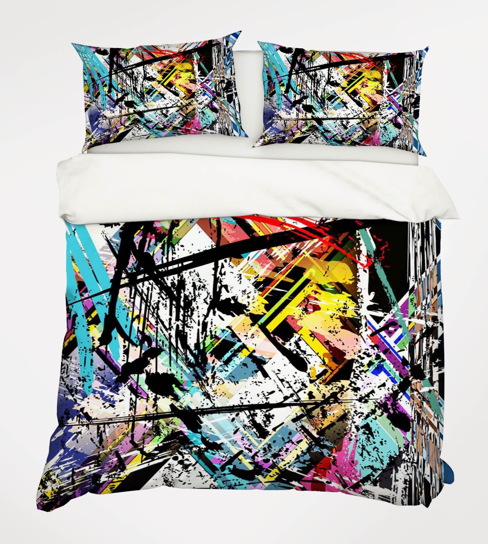 3D Graffiti Lines 139 Bed Pillowcases Quilt Wallpaper AJ Wallpaper