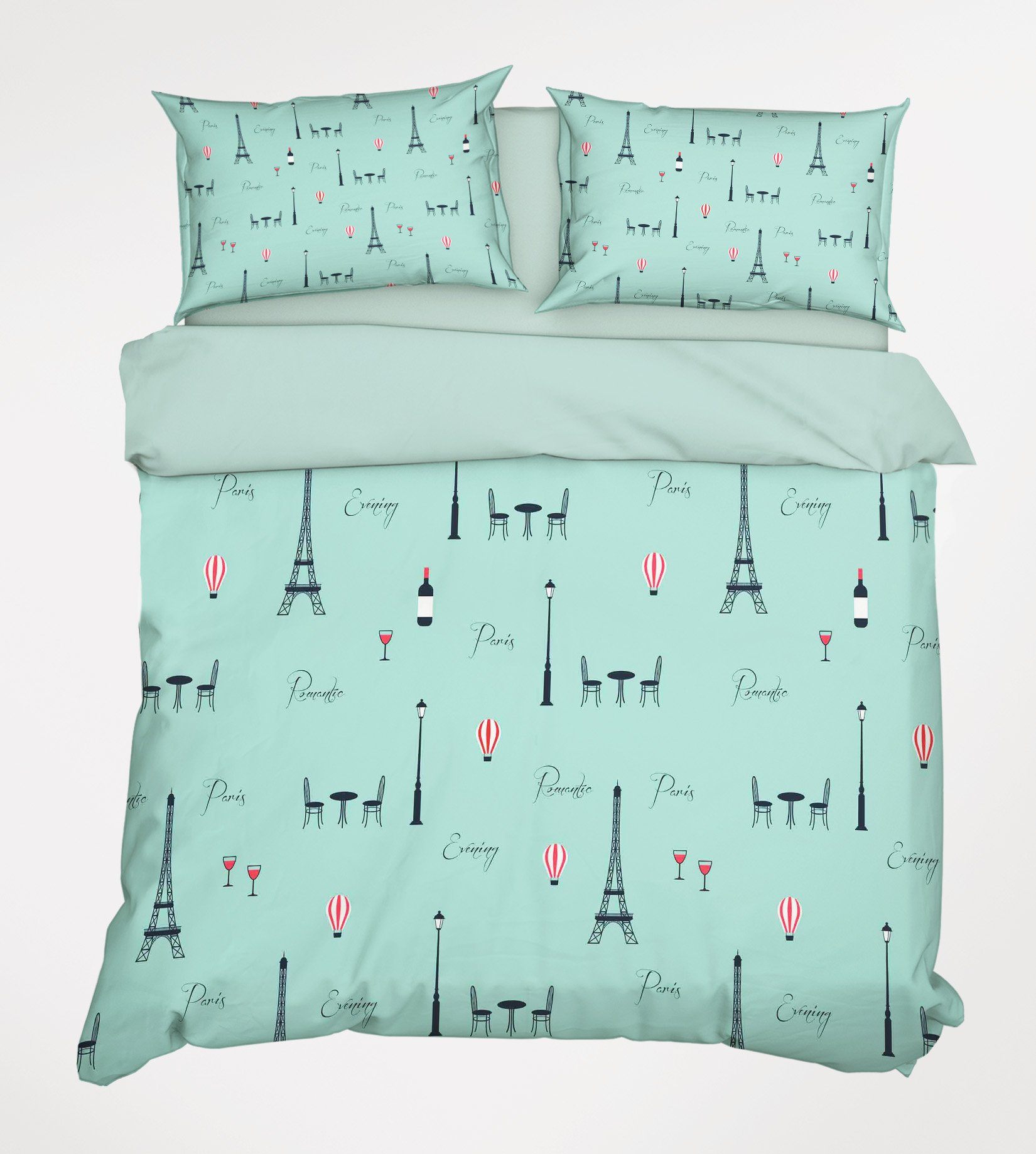 3D Eiffel Tower Pattern 202 Bed Pillowcases Quilt Wallpaper AJ Wallpaper