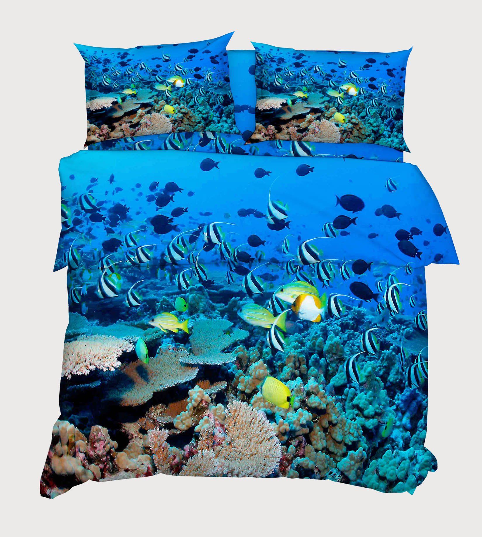 3D Blue Ocean World 110 Bed Pillowcases Quilt Wallpaper AJ Wallpaper