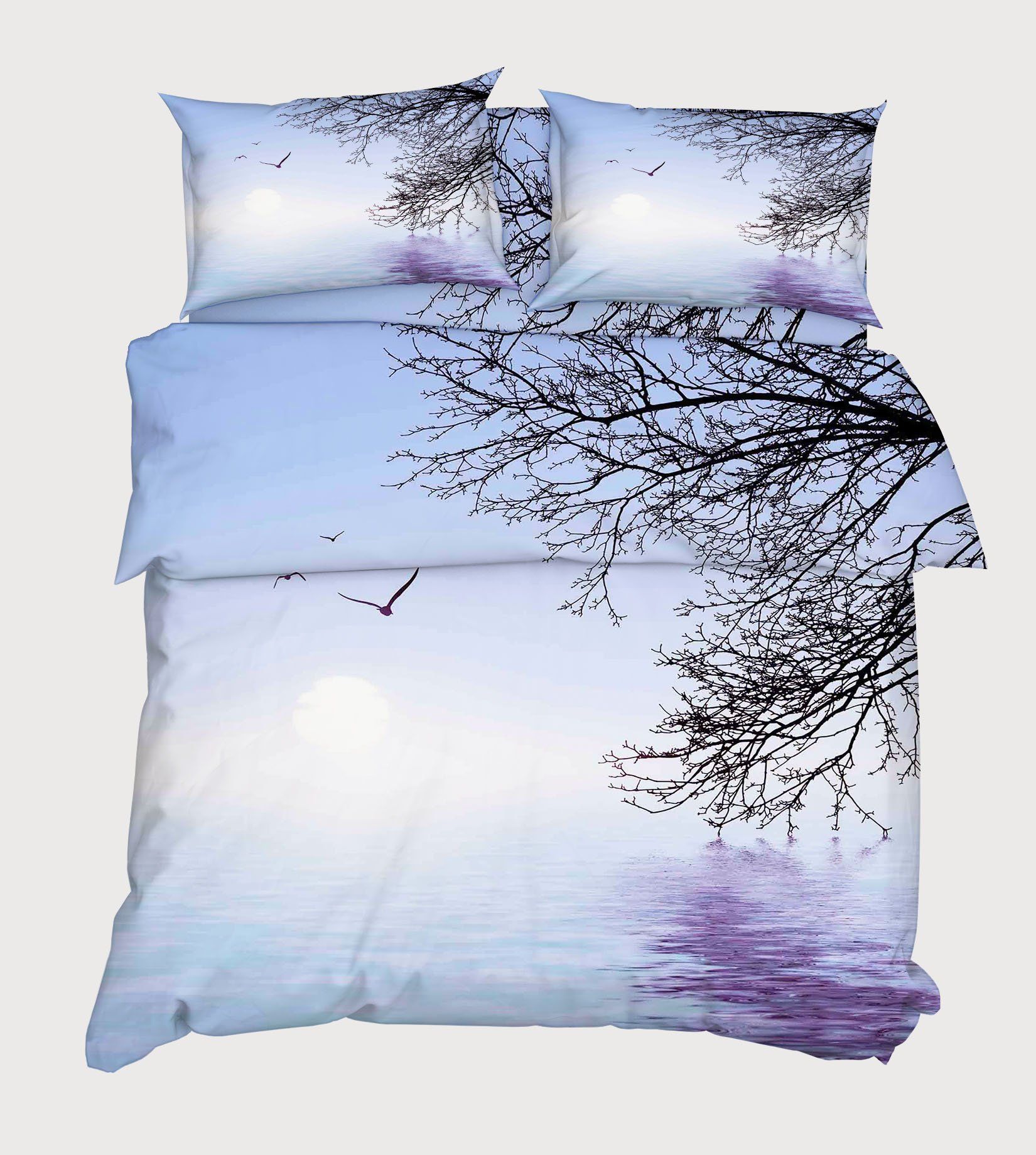3D Sea Flowering Branches 84 Bed Pillowcases Quilt Wallpaper AJ Wallpaper