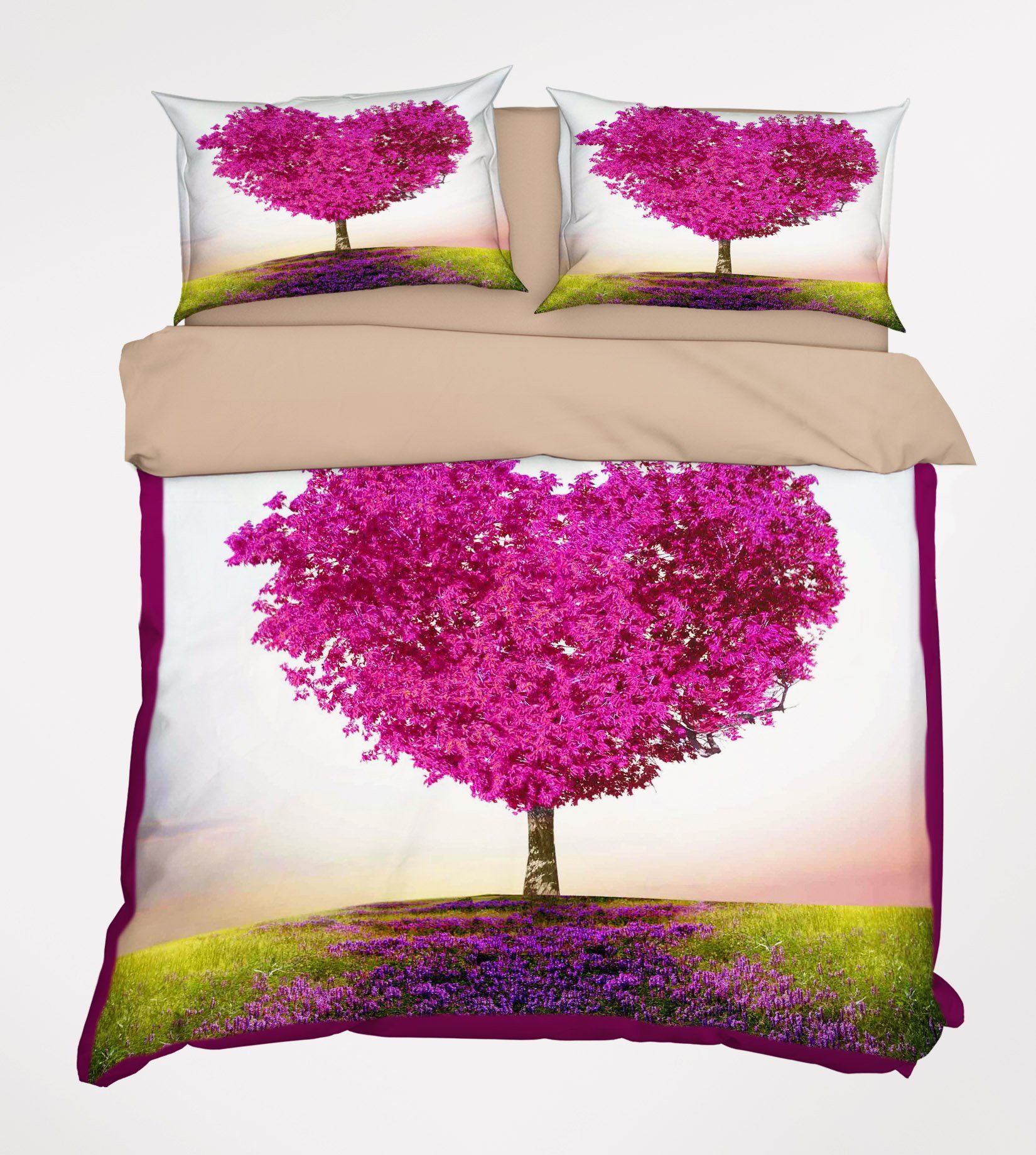 3D Love Tree 168 Bed Pillowcases Quilt Wallpaper AJ Wallpaper