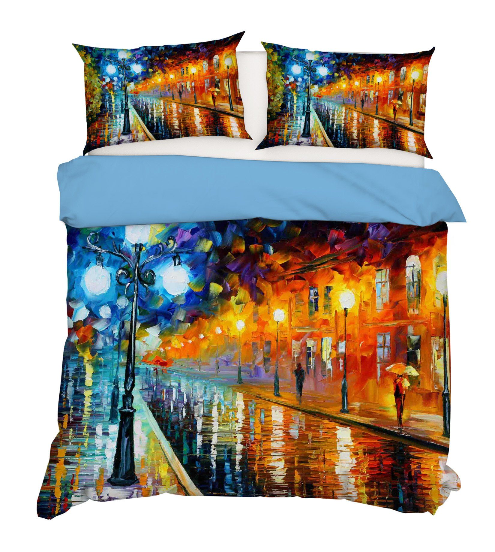 3D Color Street Light 068 Bed Pillowcases Quilt Wallpaper AJ Wallpaper