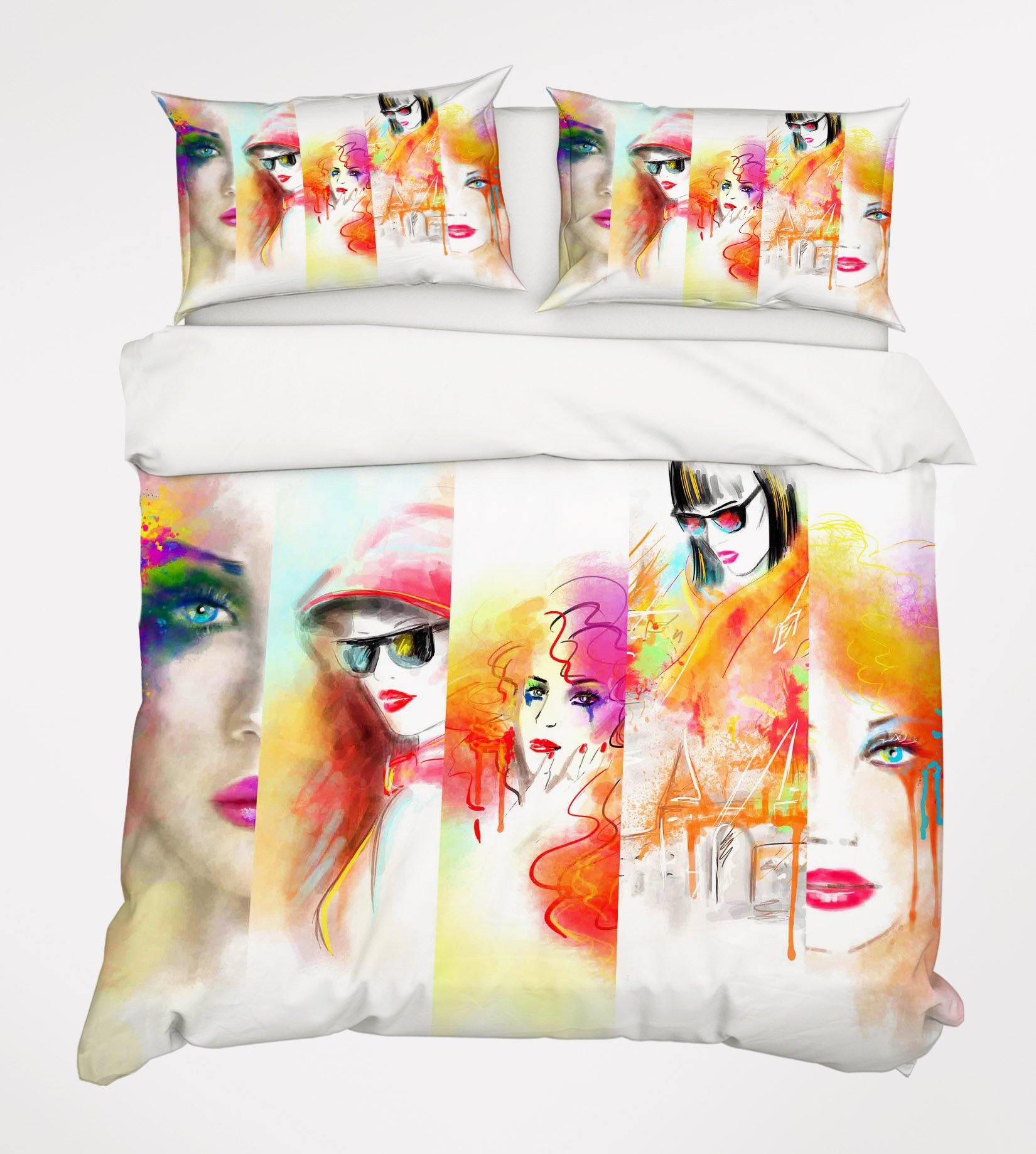 3D Graffiti Colored Women 191 Bed Pillowcases Quilt Wallpaper AJ Wallpaper