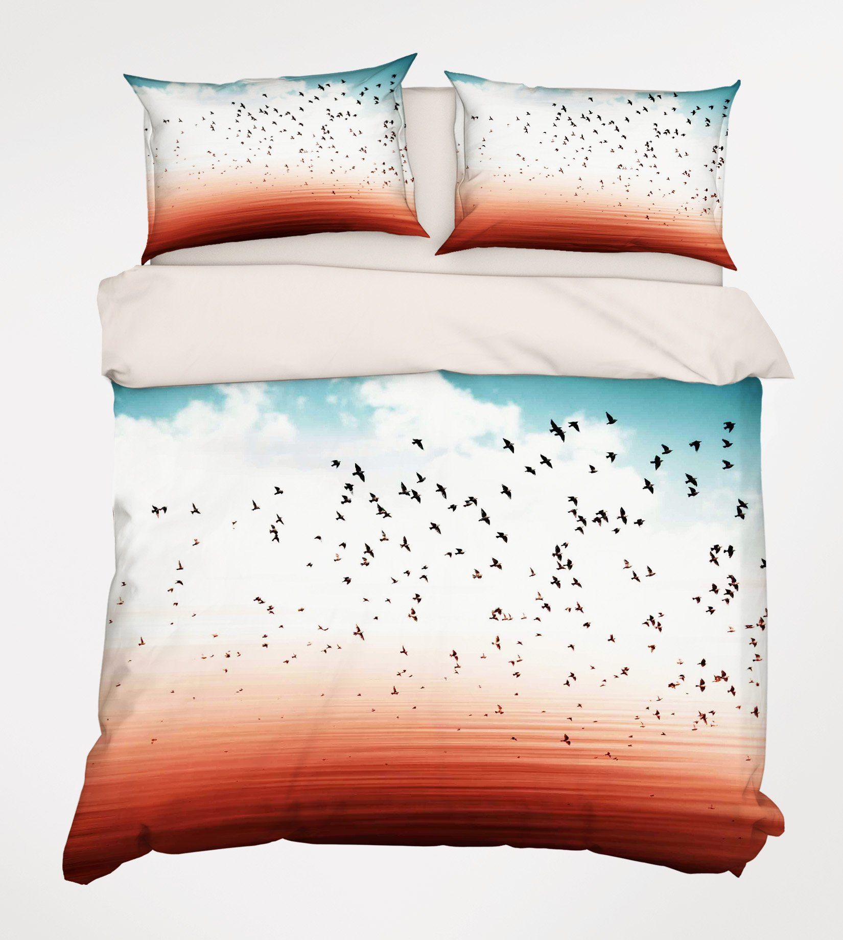 3D Flying Birds 215 Bed Pillowcases Quilt Wallpaper AJ Wallpaper
