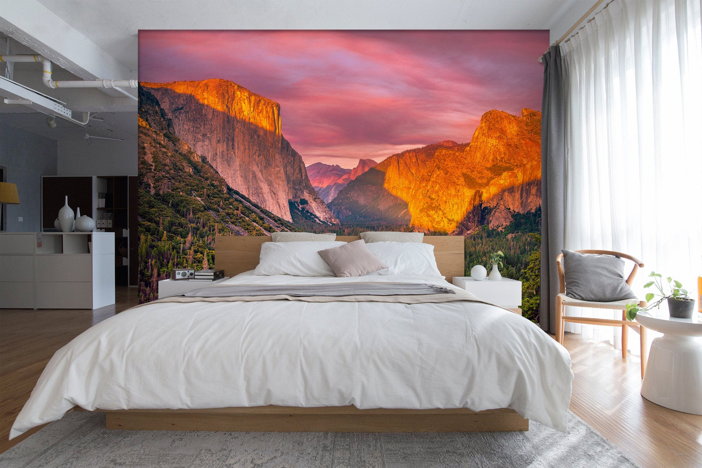 3D Sunset Valley 1454 Marco Carmassi Wall Mural Wall Murals Wallpaper AJ Wallpaper 2