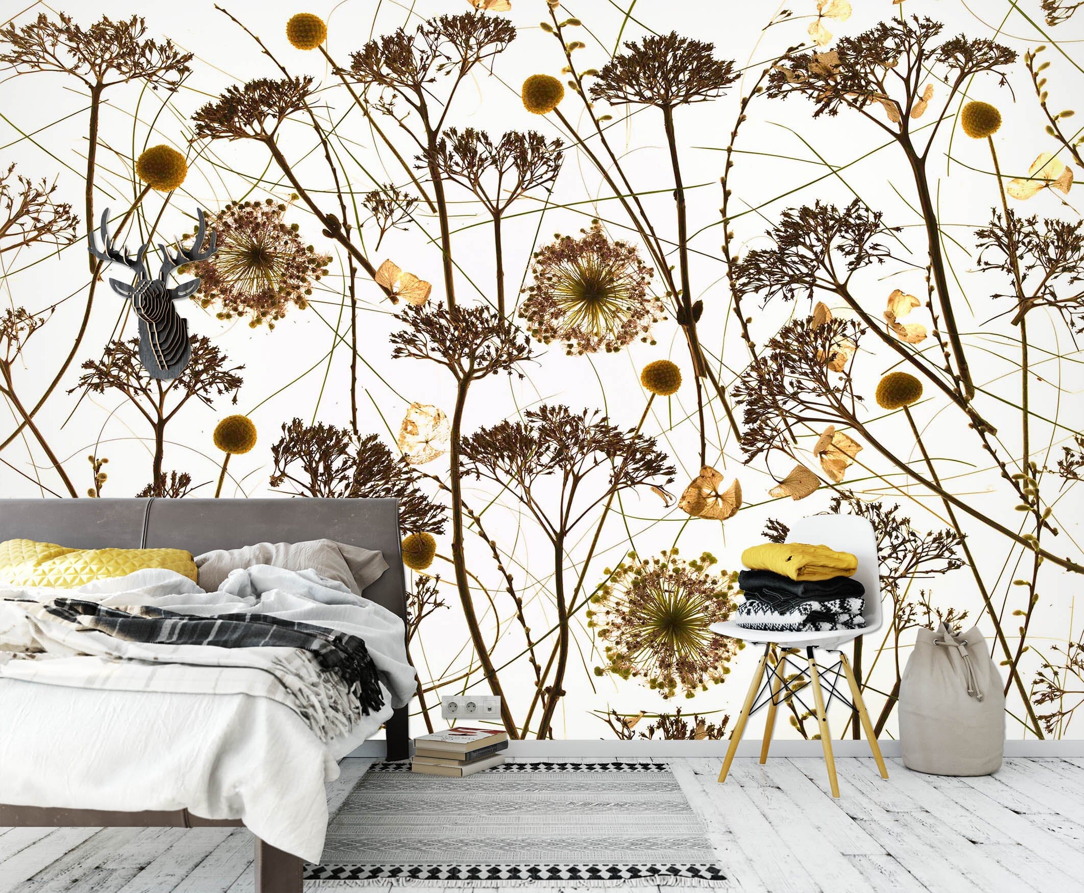 3D Withered Sunflower 1405 Assaf Frank Wall Mural Wall Murals Wallpaper AJ Wallpaper 2