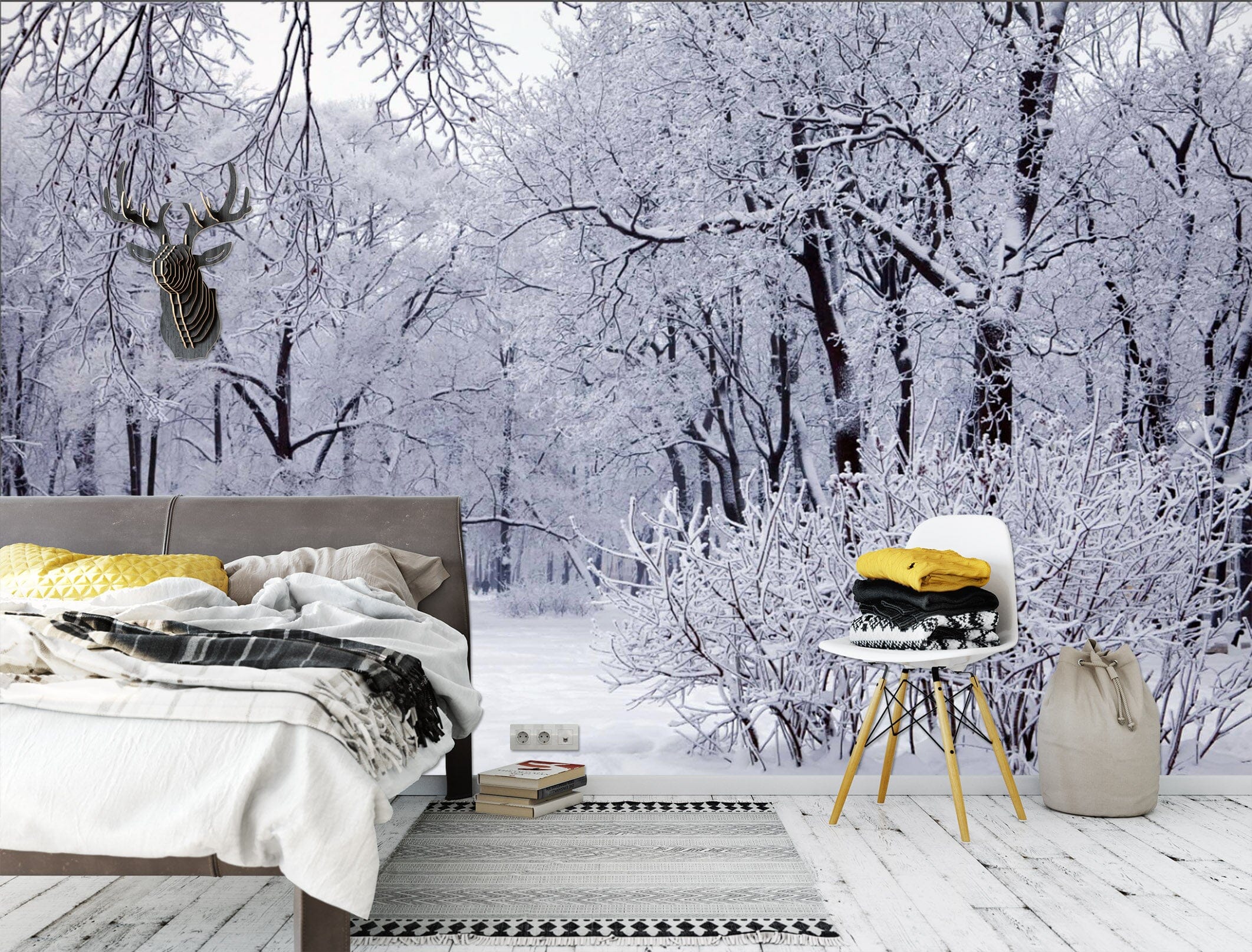 3D White Woods 1646 Wall Murals Wallpaper AJ Wallpaper 2