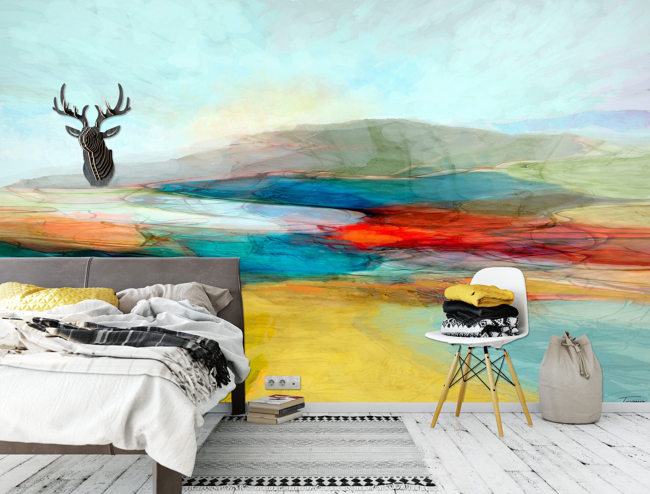 3D Colored Lake 1547 Michael Tienhaara Wall Mural Wall Murals Wallpaper AJ Wallpaper 2