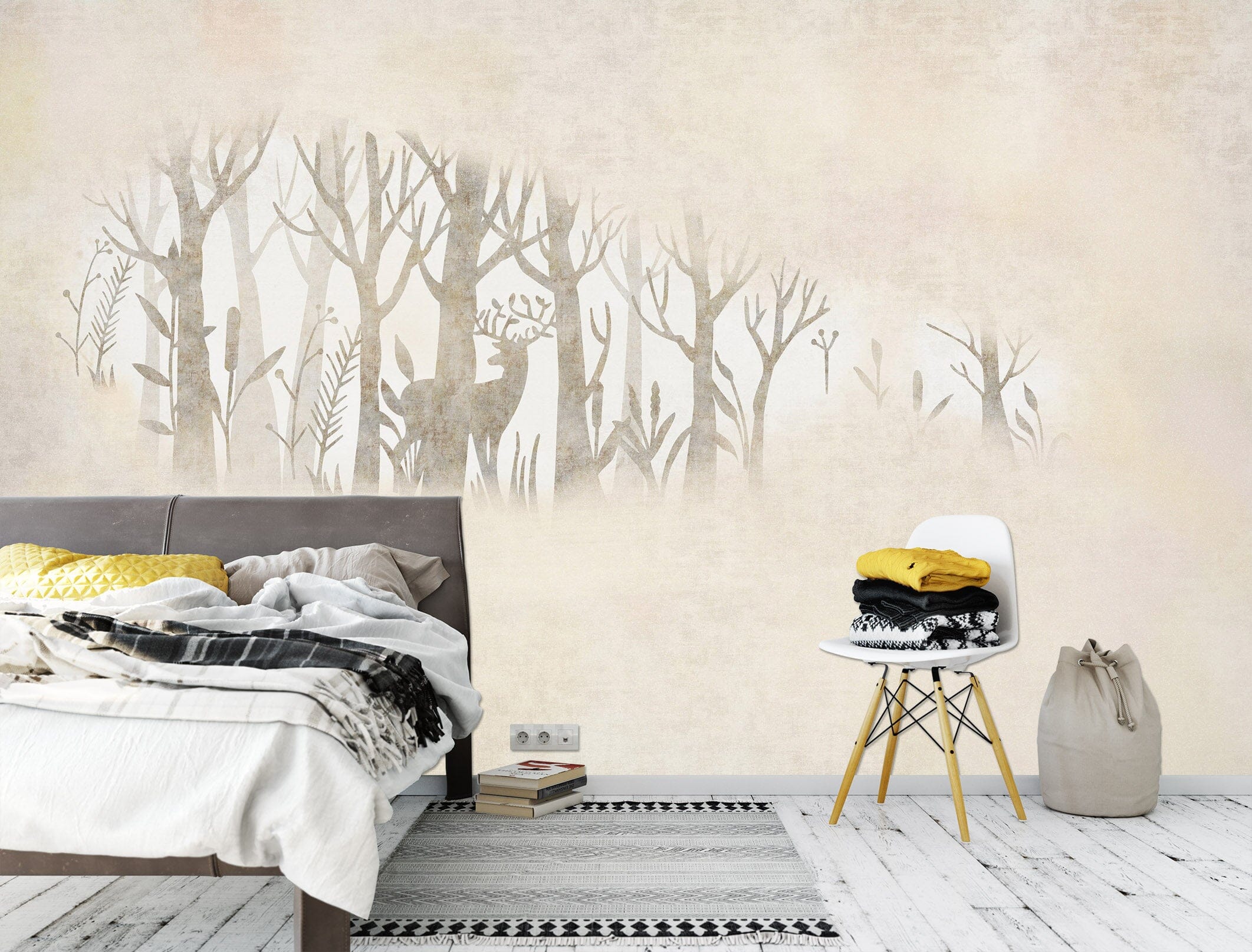 3D Forest Deer 1546 Wall Murals Wallpaper AJ Wallpaper 2