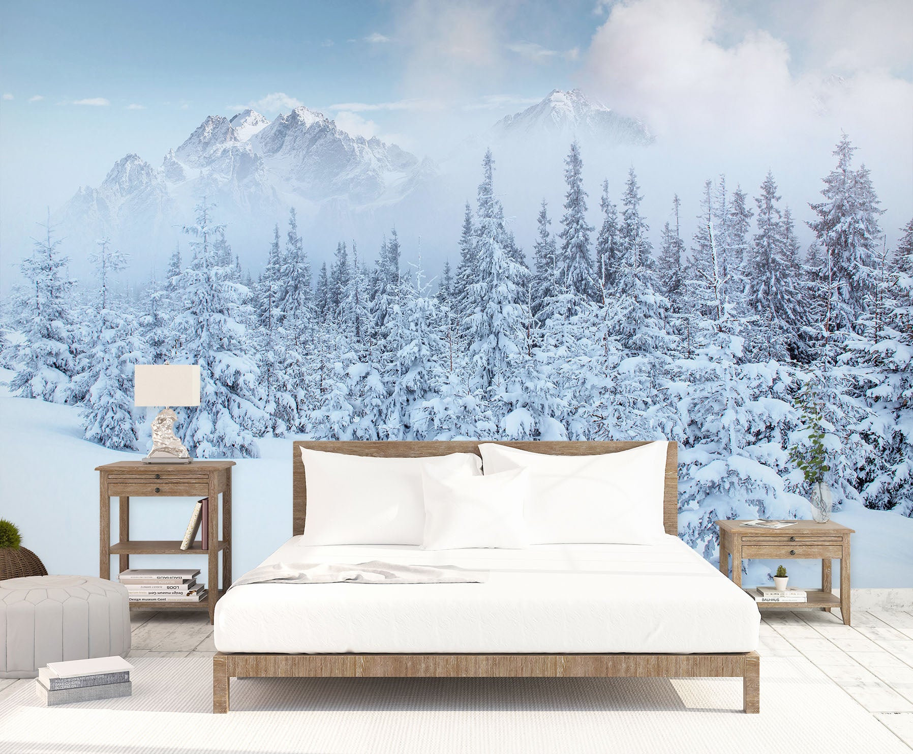 3D Snow Forest 58076 Wall Murals