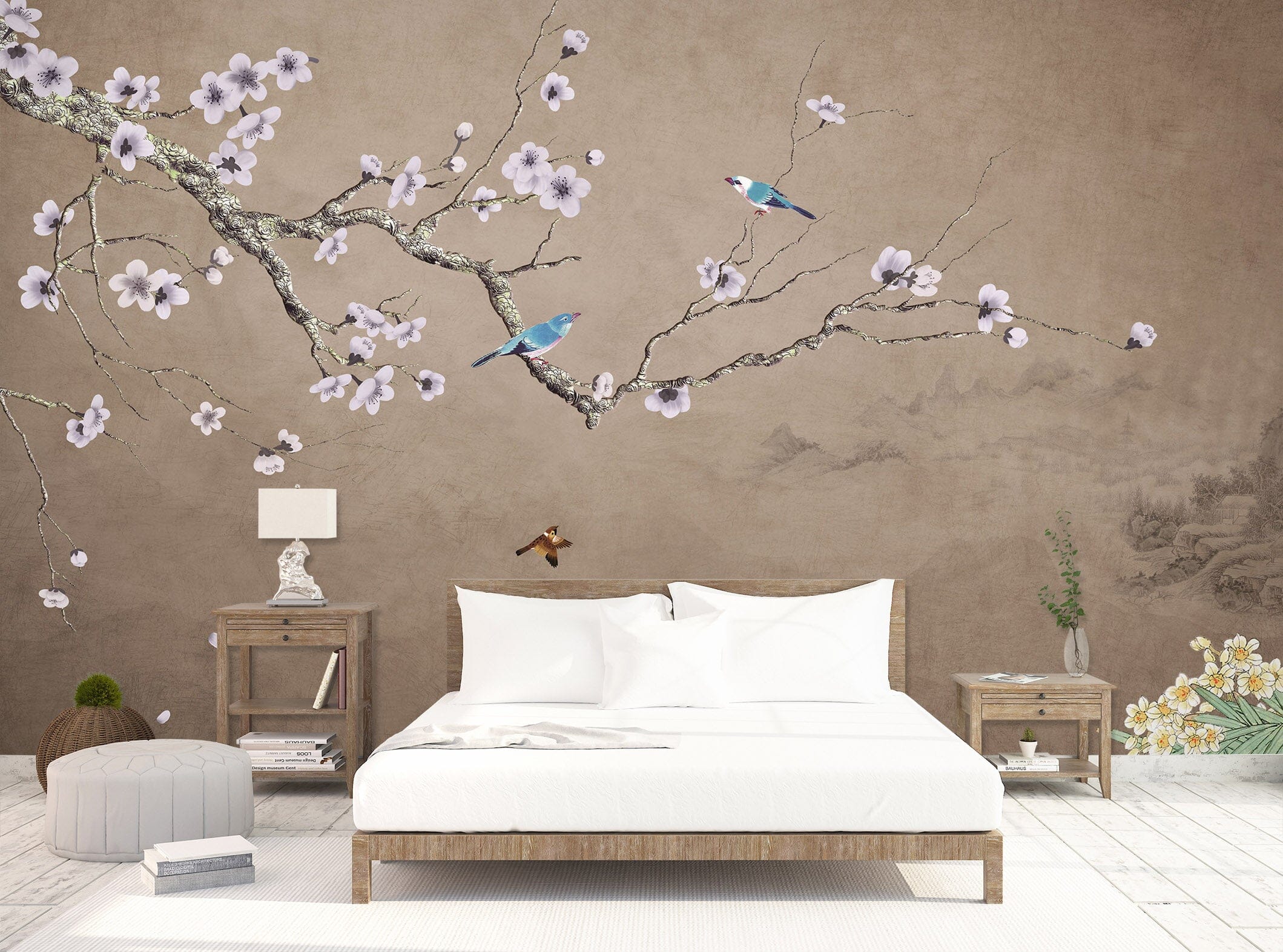 3D Peach Blossom 1436 Wall Murals Wallpaper AJ Wallpaper 2