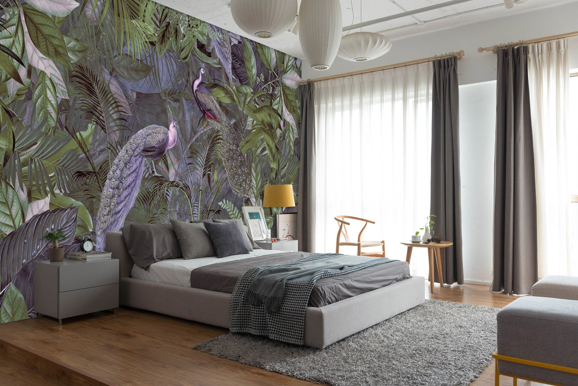 3D Forest Peacock 1012 Andrea haase Wall Mural Wall Murals Wallpaper AJ Wallpaper 2