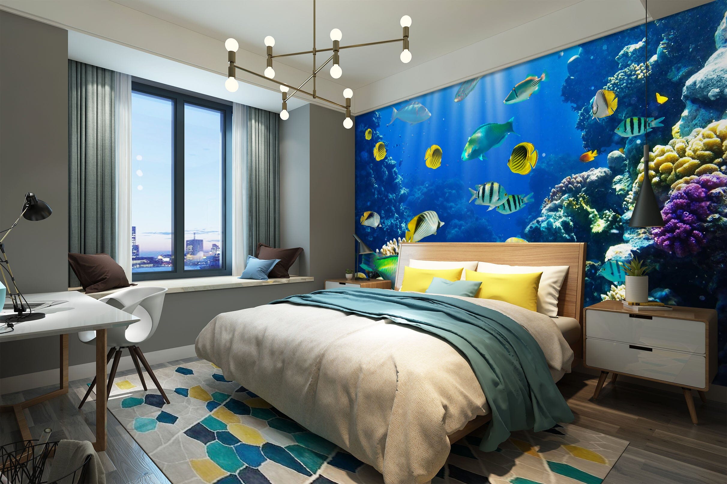 3D Undersea Fish 1705 Wall Murals Wallpaper AJ Wallpaper 2