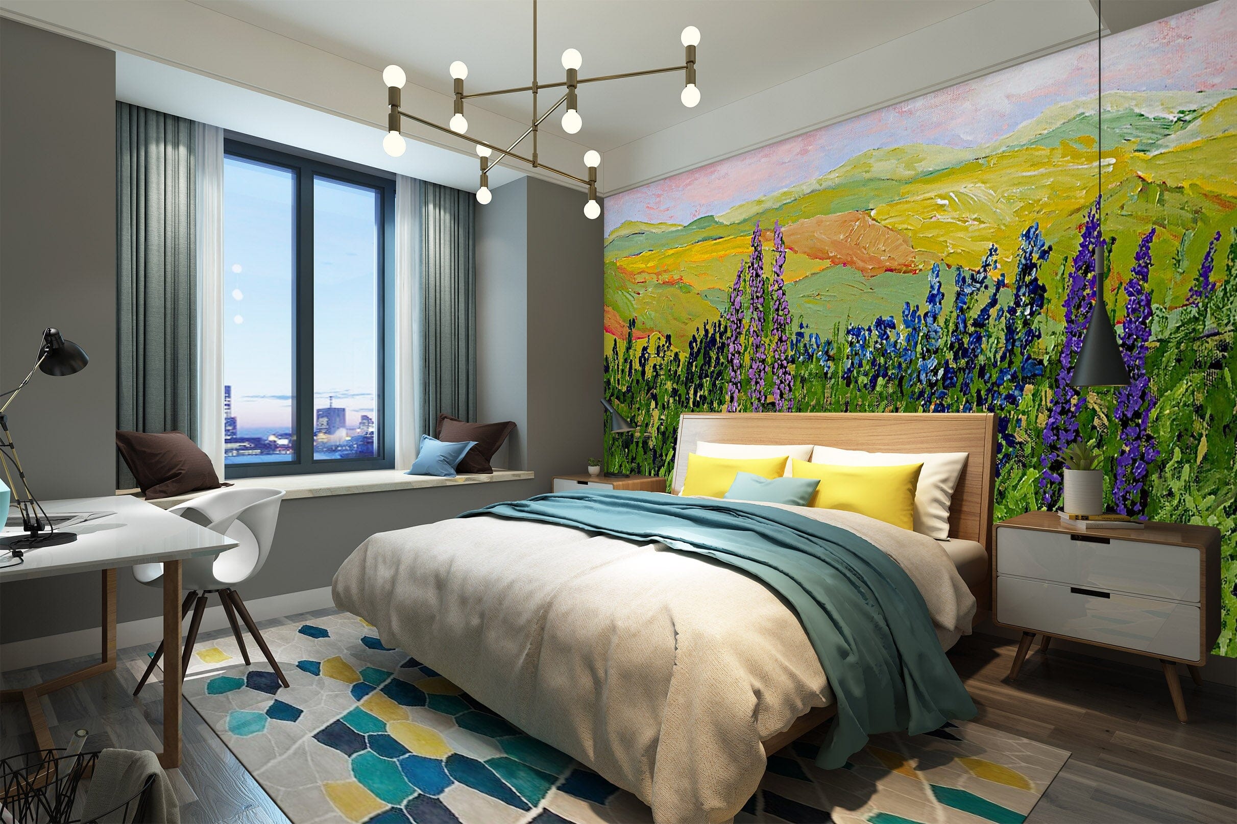 3D Golden Field 151 Allan P. Friedlander Wall Mural Wall Murals Wallpaper AJ Wallpaper 2