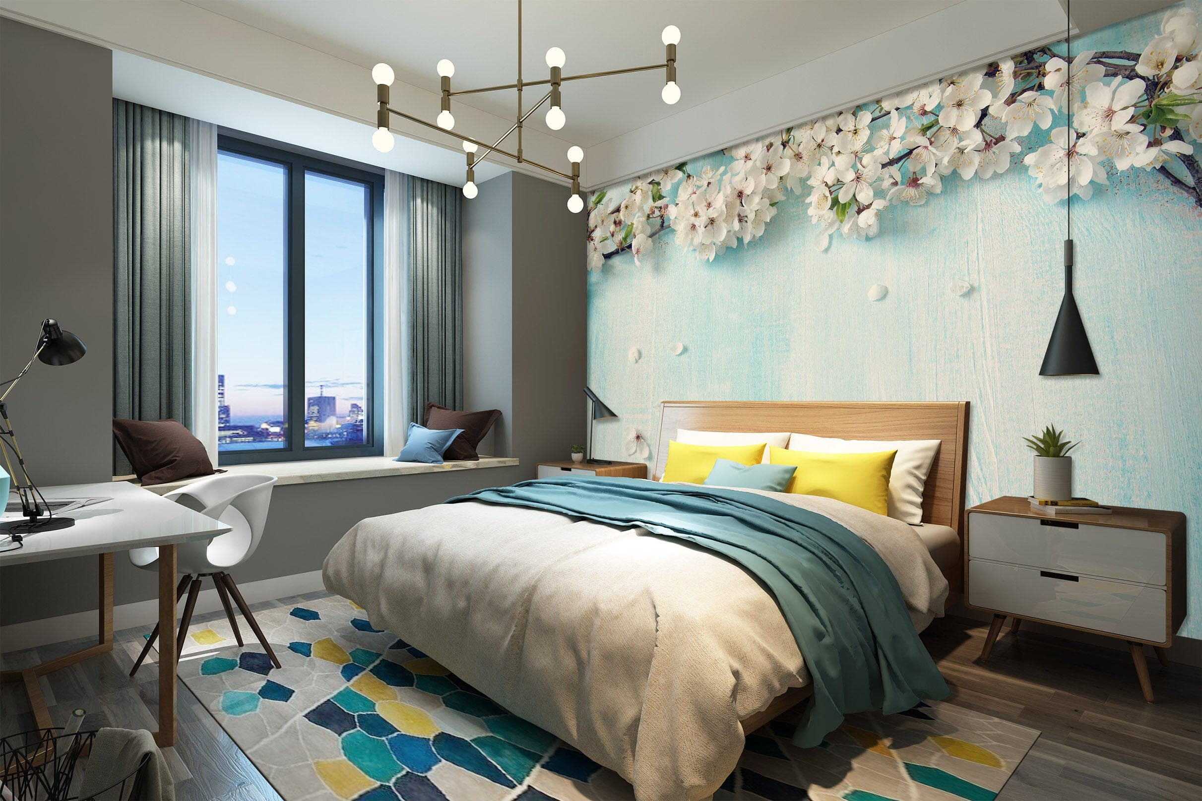 3D Flower 1664 Wall Murals Wallpaper AJ Wallpaper 2