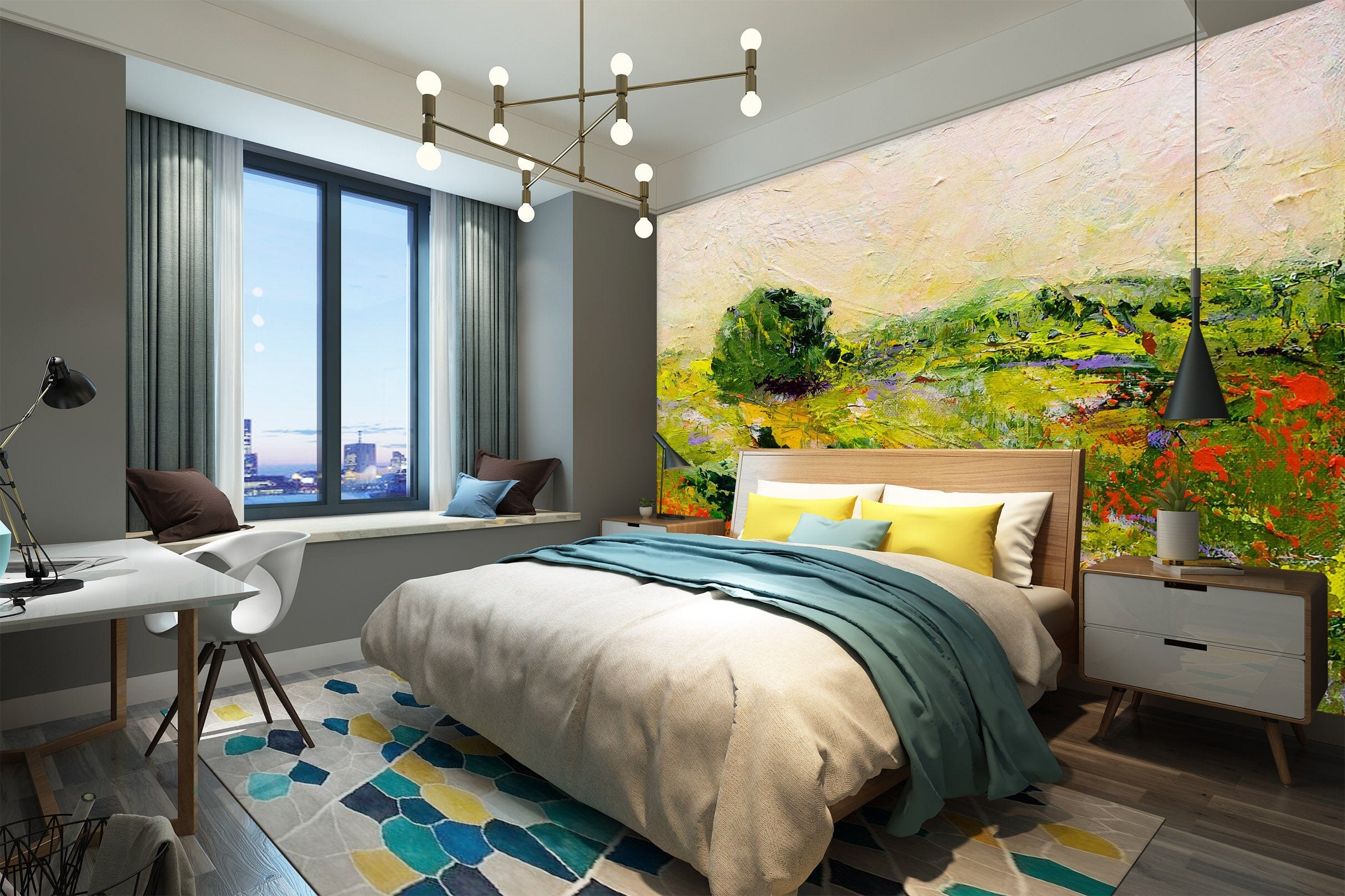 3D Golden Field 219 Allan P. Friedlander Wall Mural Wall Murals Wallpaper AJ Wallpaper 2